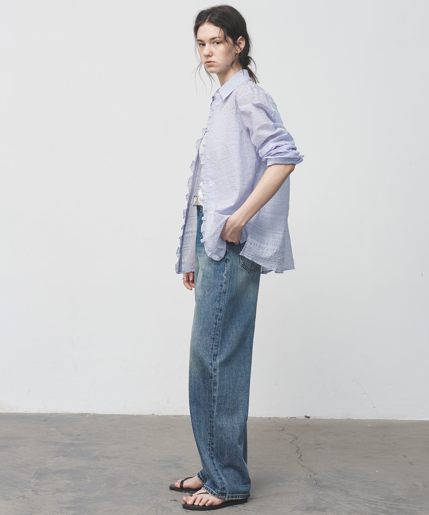 Mid-Rise Straight Wide-Leg Jeans