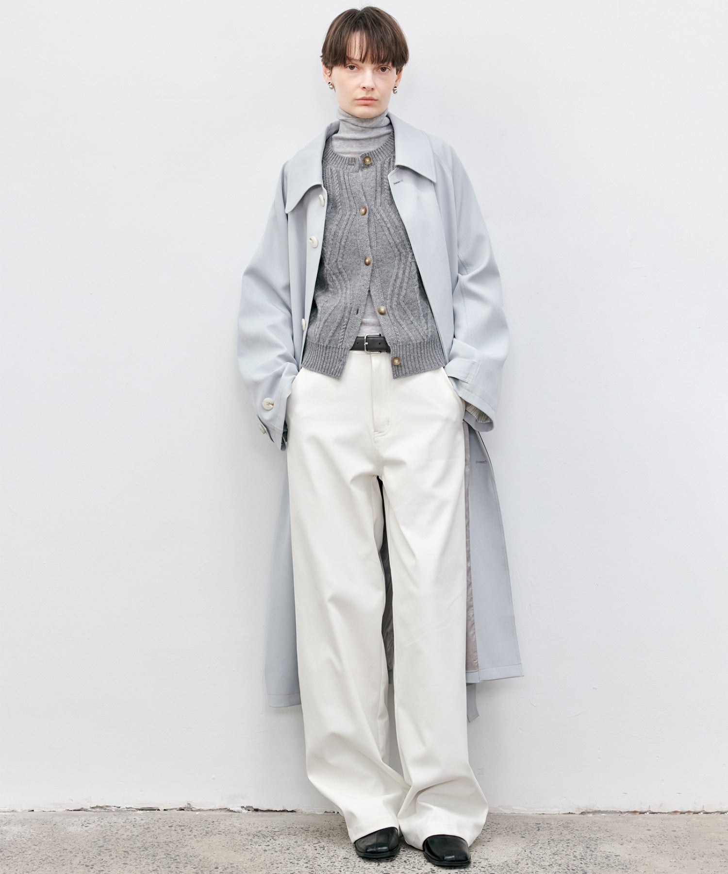 Contrast Panel Turtleneck Top