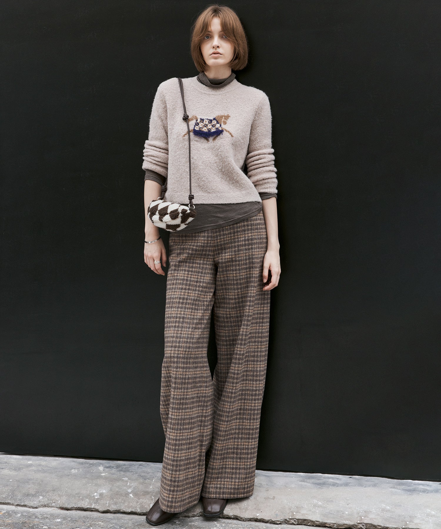 Pony Jacquard Crewneck Knit Sweater