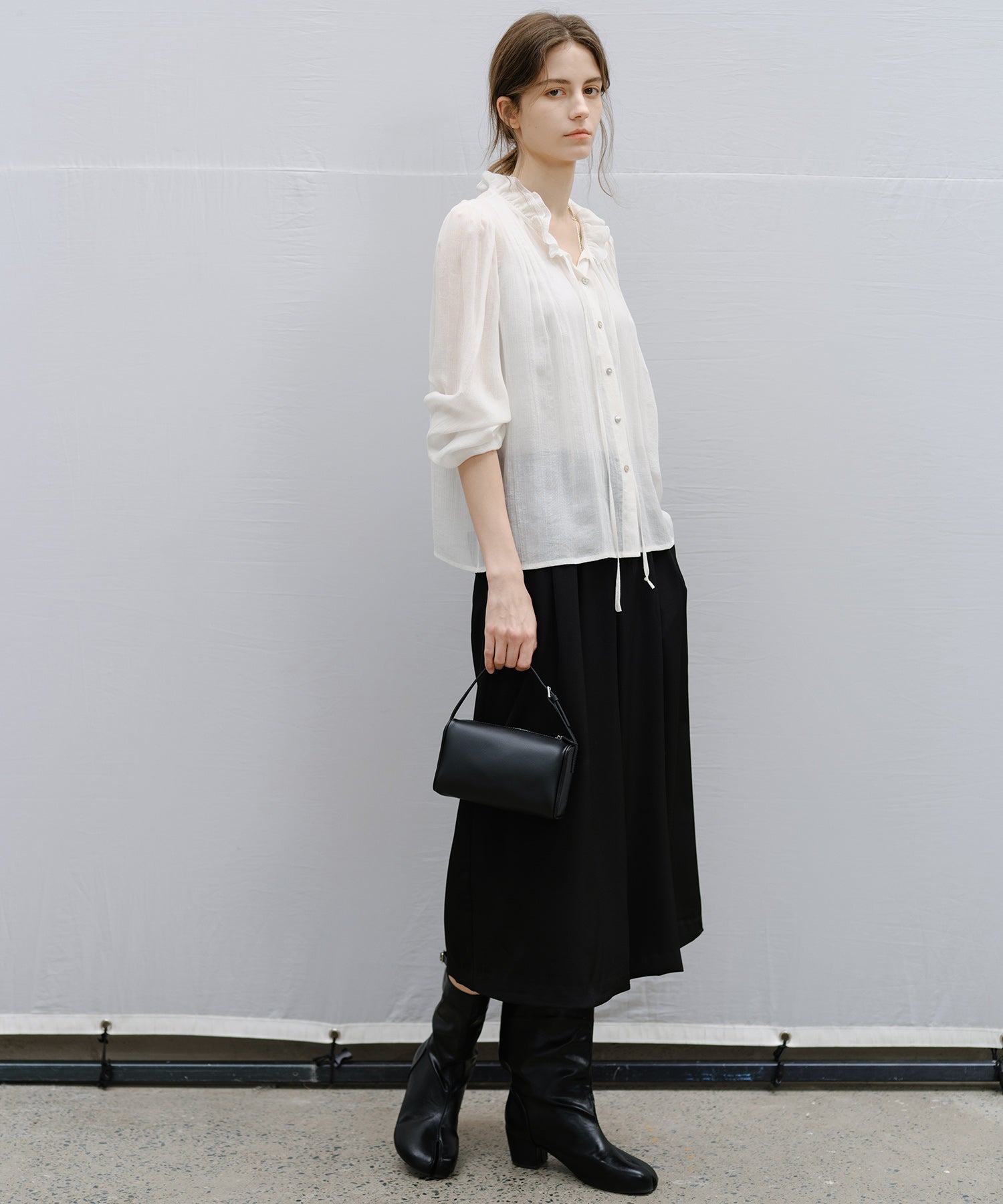 Wide-Leg Culotte Slacks