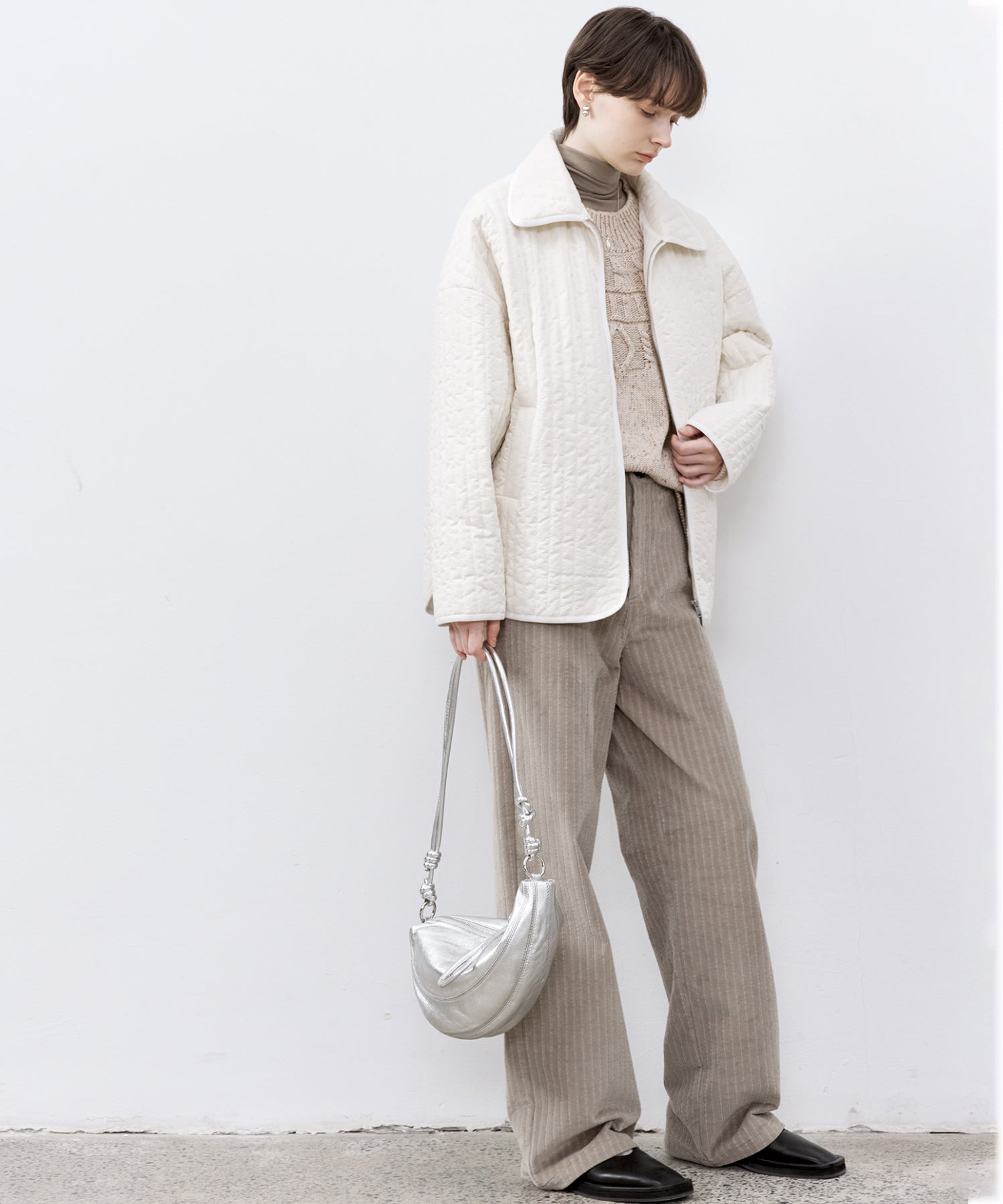 Multi-Stripe Straight Narrow Corduroy Pants