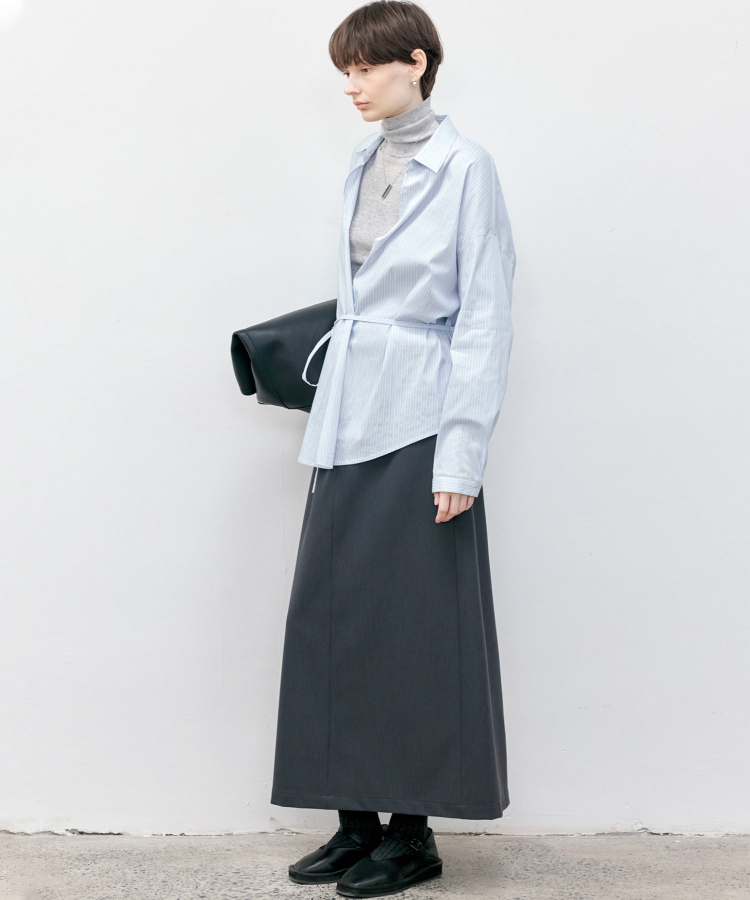 Contrast Panel Turtleneck Top