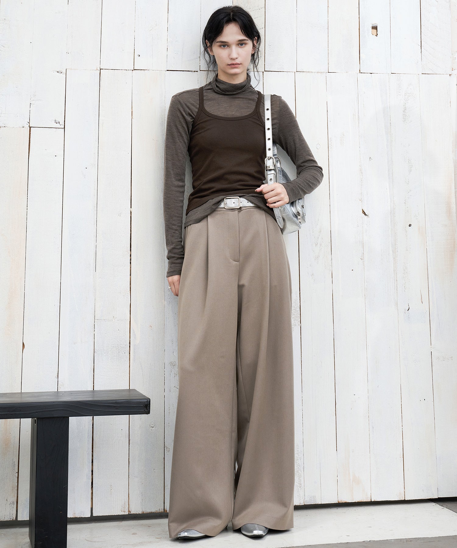 Straight Wide-Leg Trousers