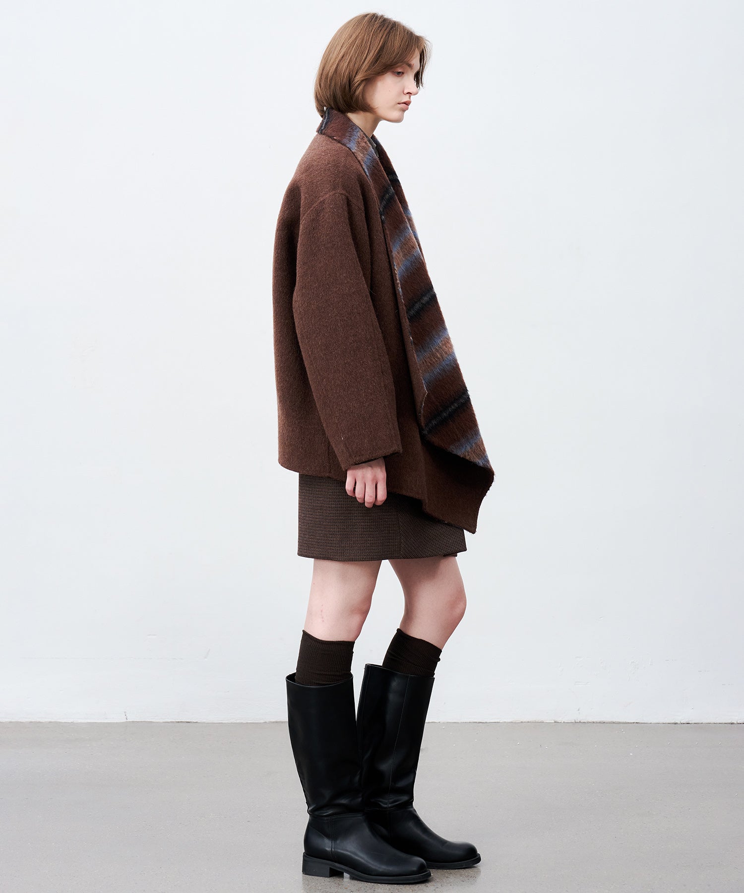 Belted Double-Face Wool Coat