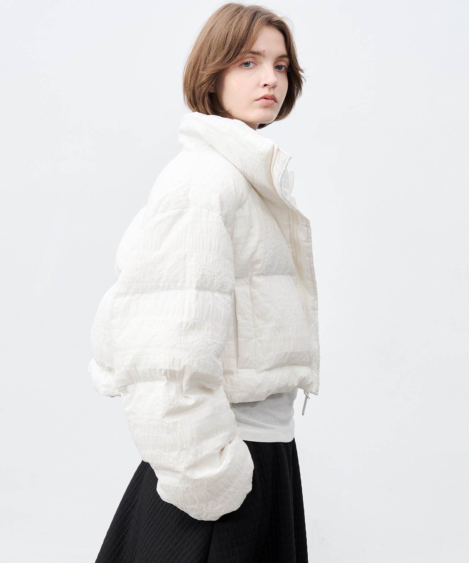 Textured Lightweight Down Jacket