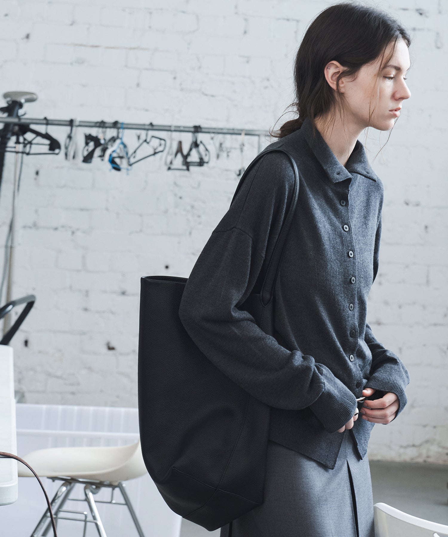 High Neck Lightweight Knit Cardigan Sweater