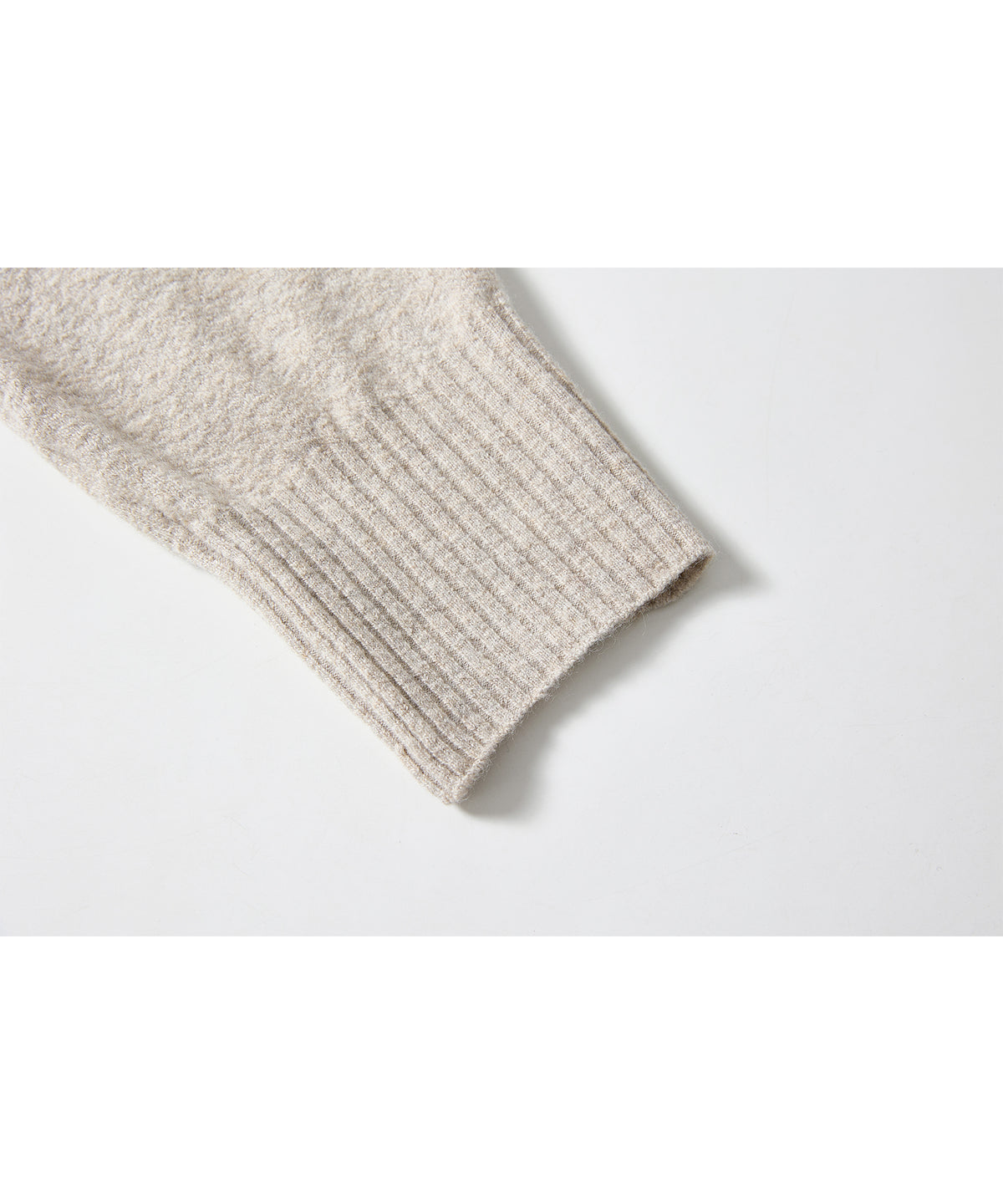 「11月下旬出荷予定」Draped Neck Button Hem Knit Sweater