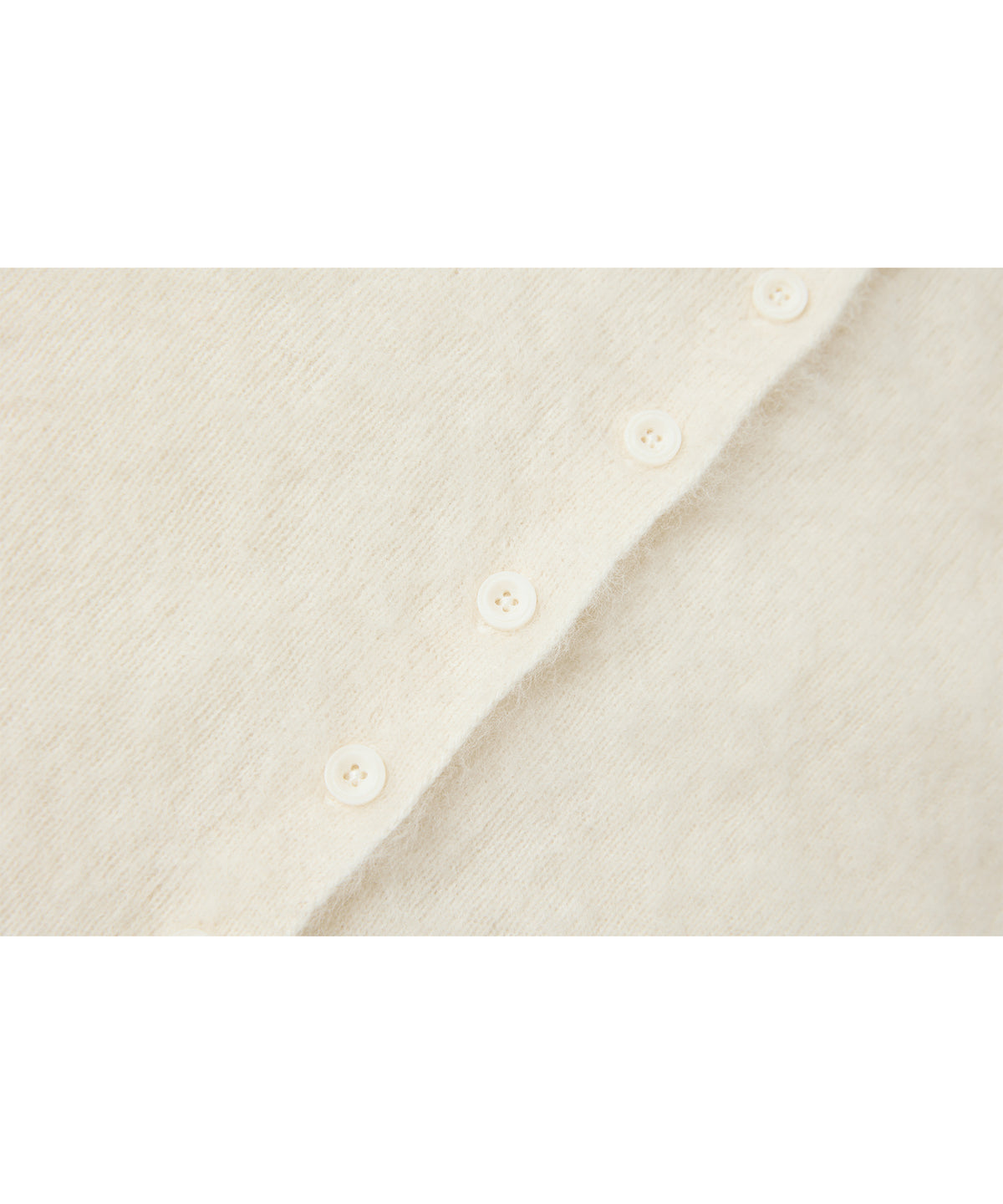 Brushed Cashmere-Blend High Neck Knit Cardigan