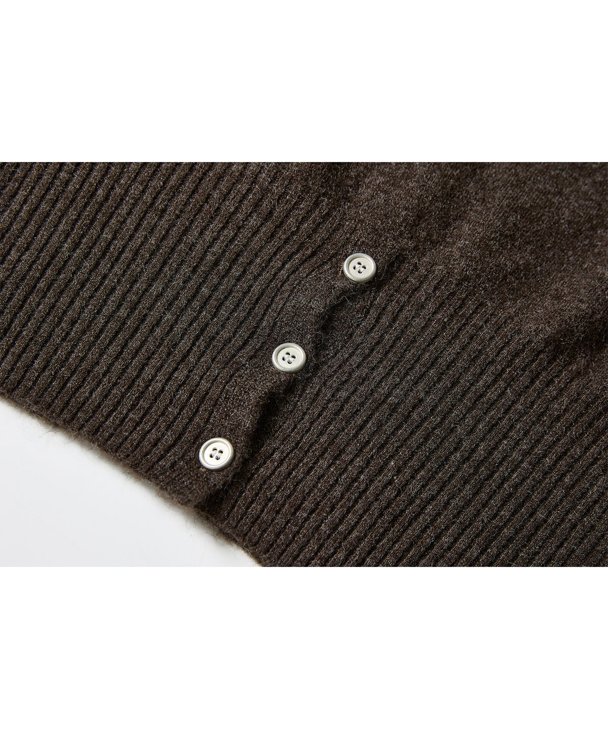 「11月下旬出荷予定」Draped Neck Button Hem Knit Sweater