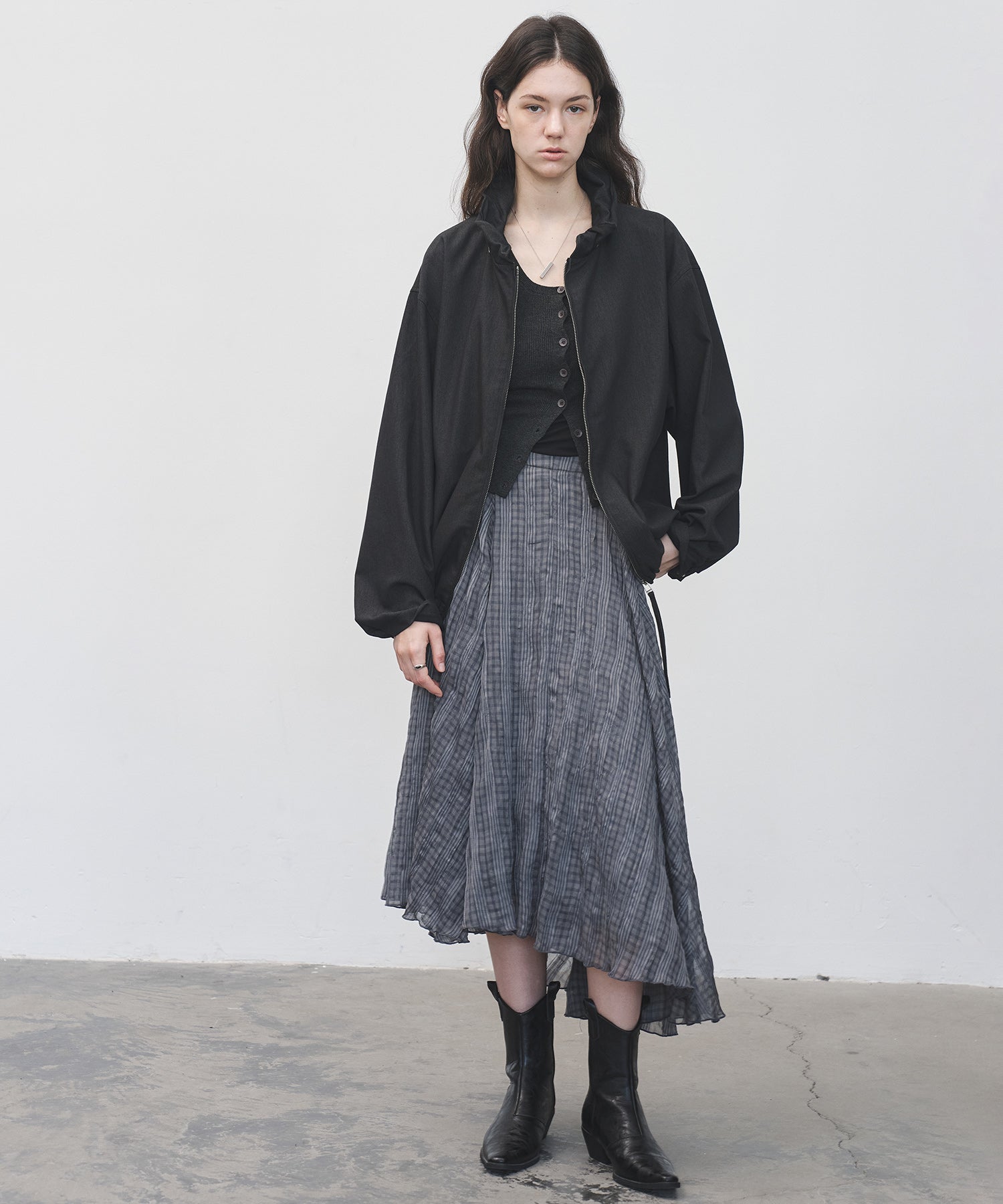 Frill-Collar Short Jacket