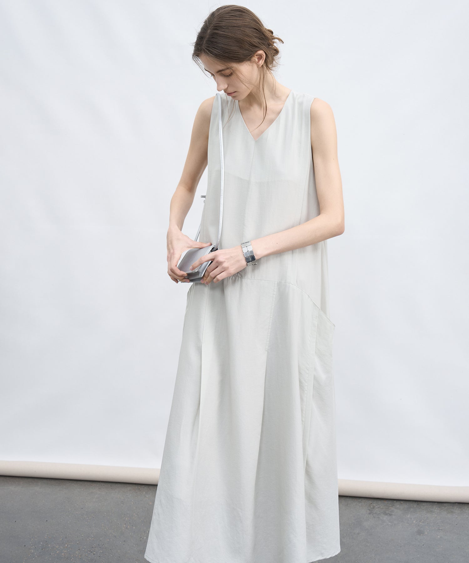 Sleeveless V-Neck A-Line Dress