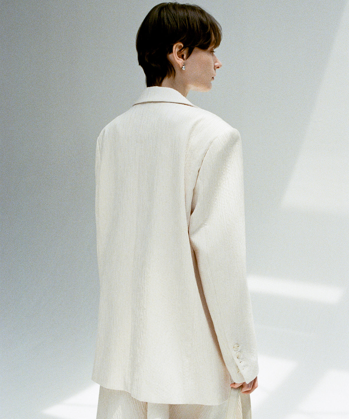 Textured Oversized Tailored Jacket