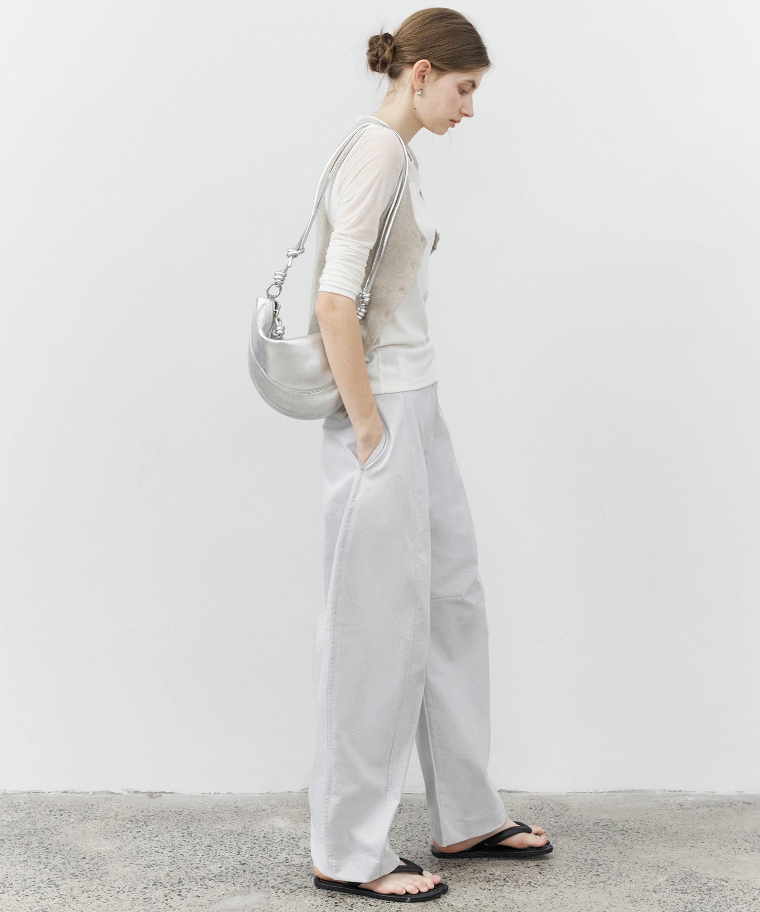 Sheer Panel Layered Long Sleeve Top