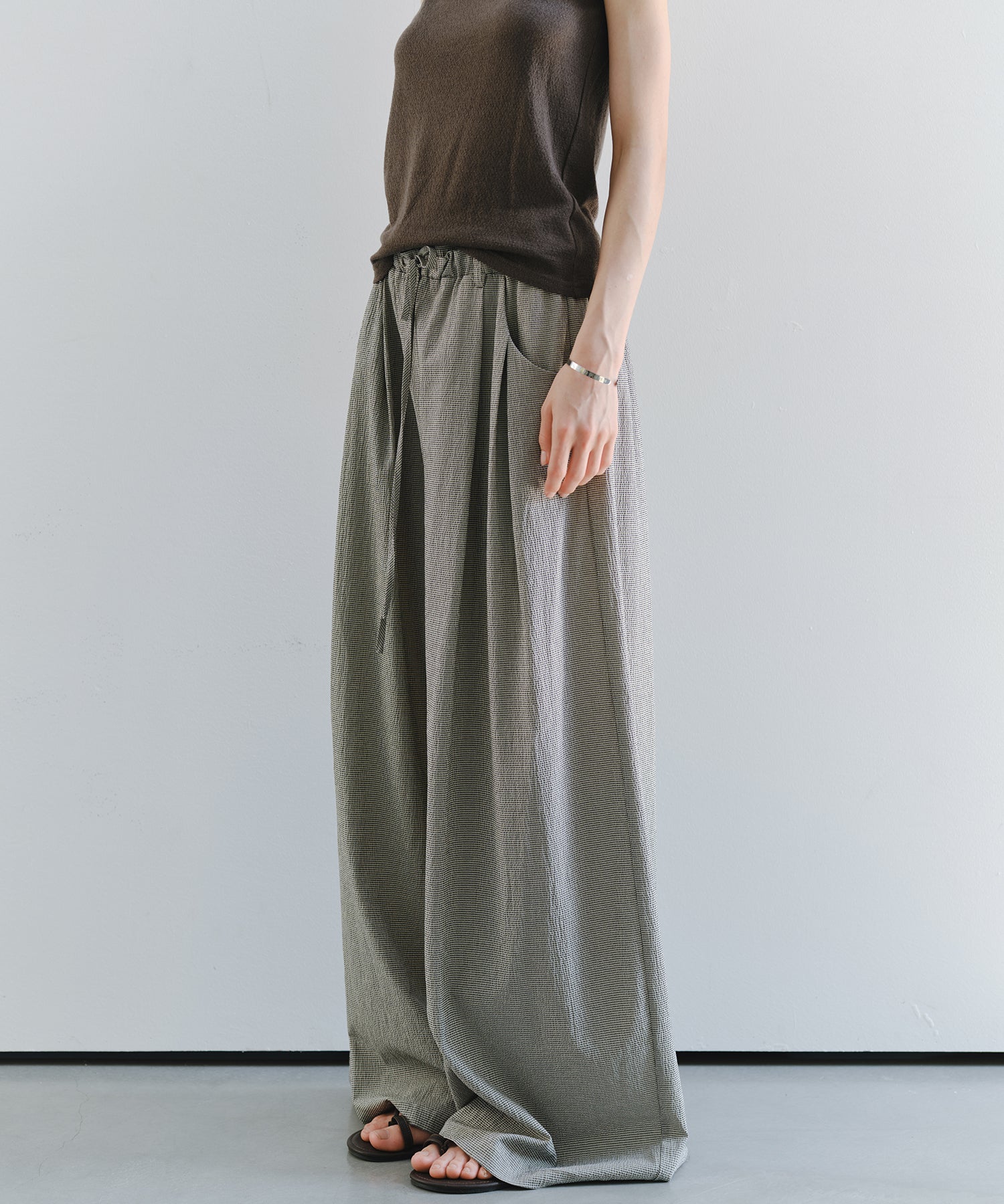「7月上旬~中旬出荷」Textured Wide Easy Pants