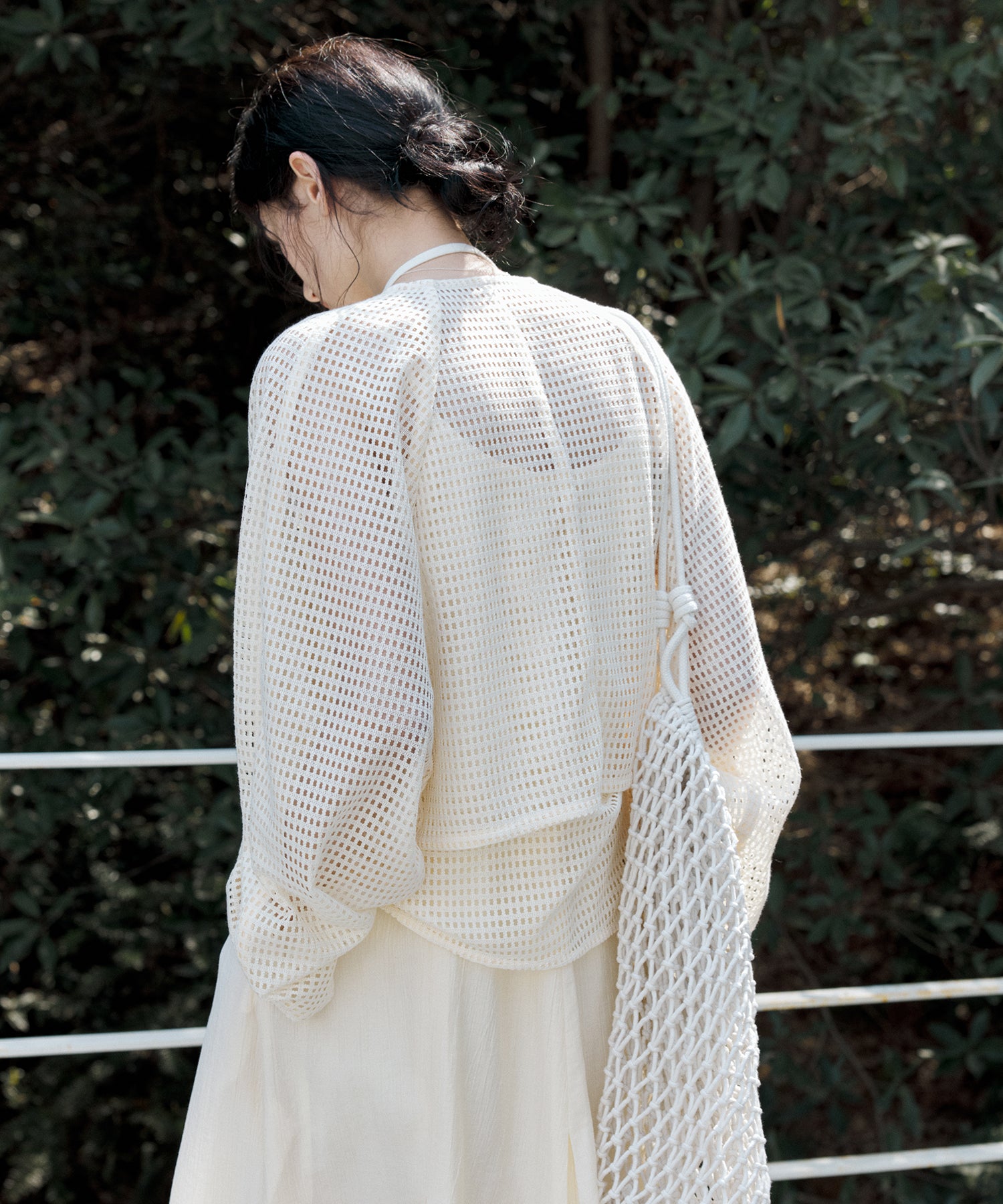 Sheer Cutwork Short Bolero Cardigan