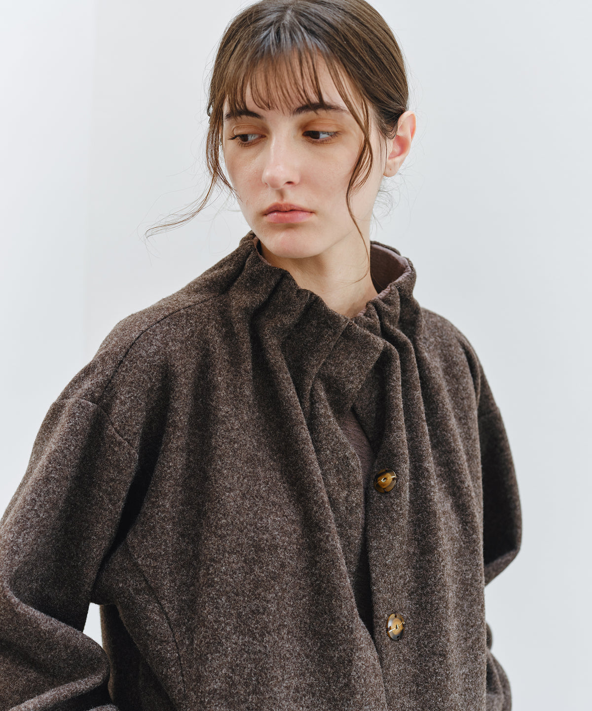 「10月下旬出荷予定」Wool-Like Balloon Flare Skirt