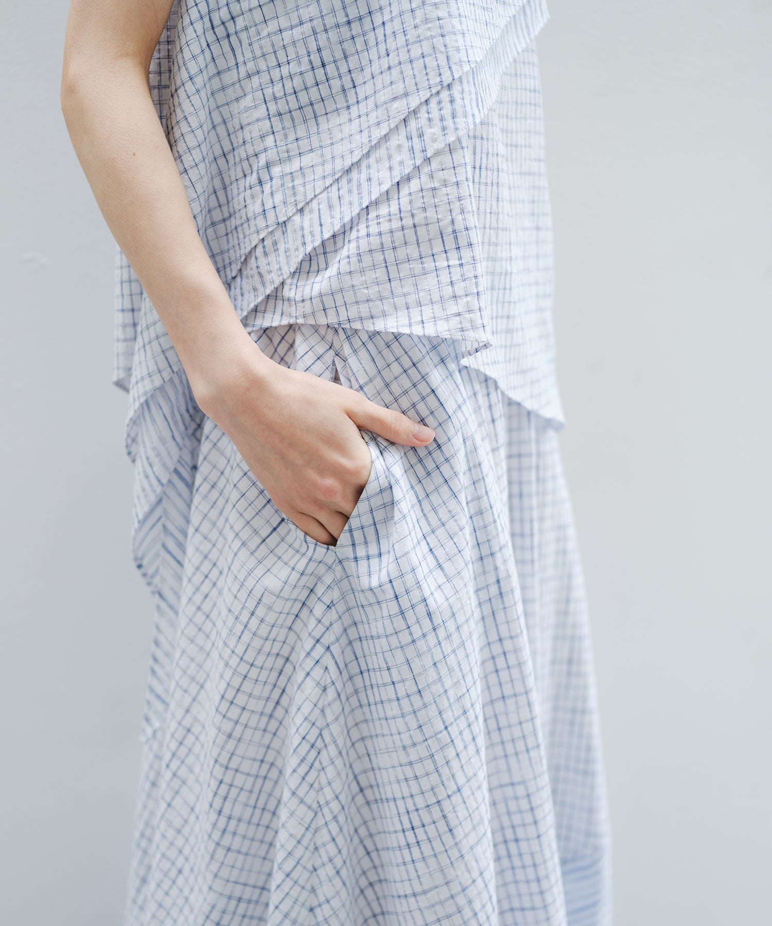 텍스처 믹스 벌룬 스커트