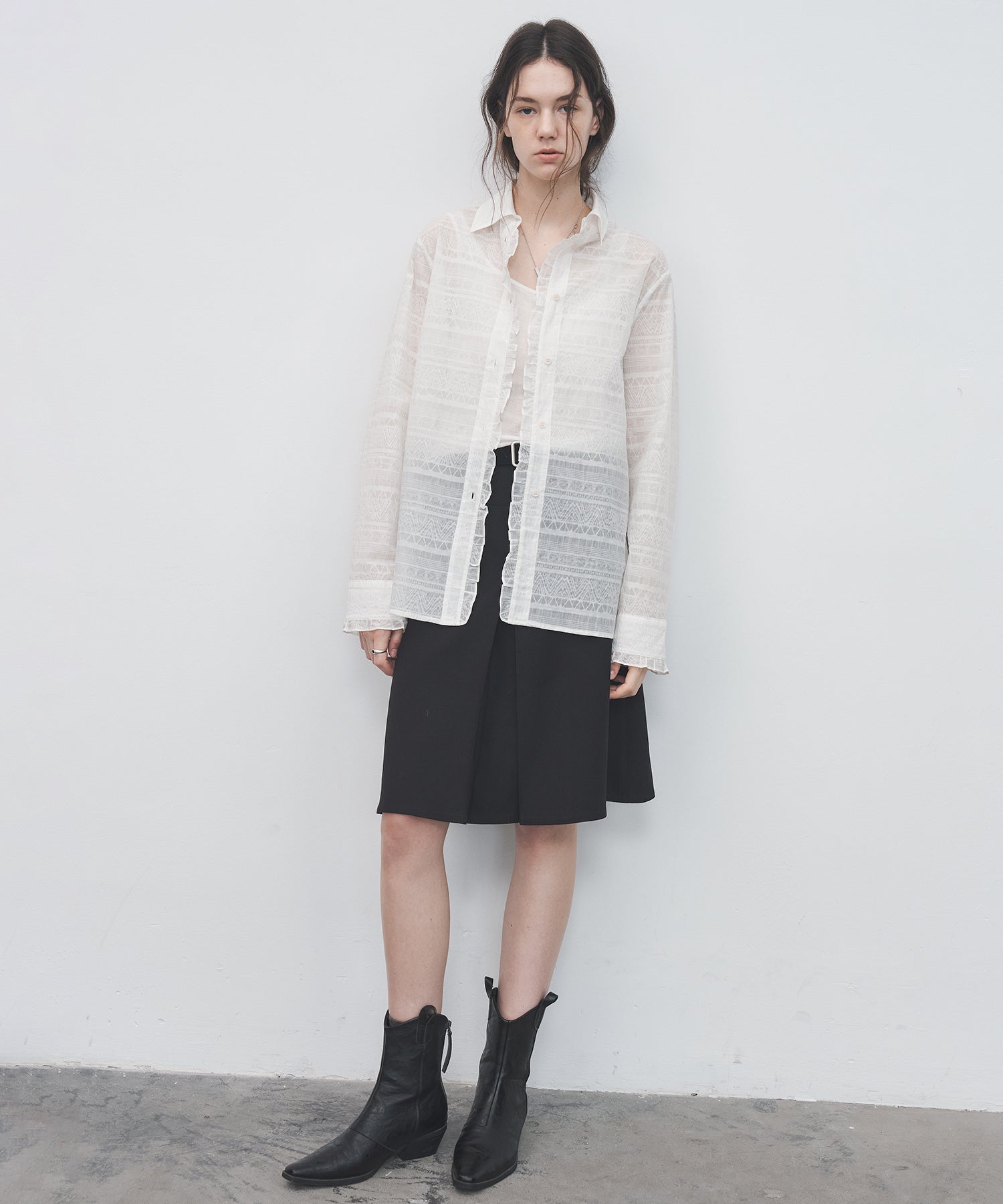 2-Way Tuck Pleated Midi Skirt
