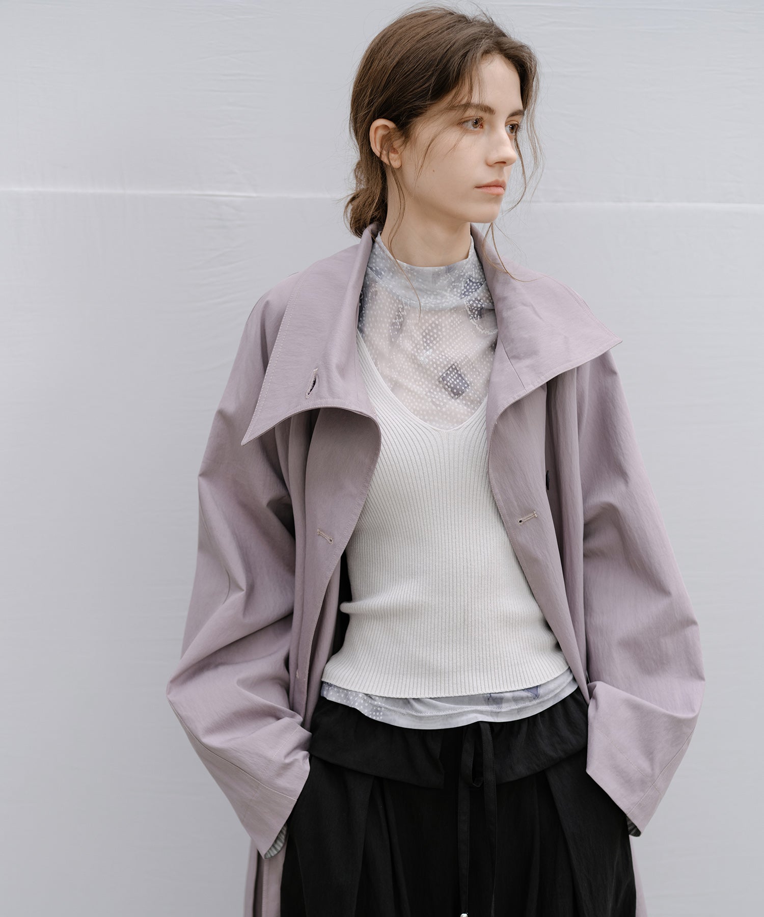 "Shipping from late February to early March" Abstract Print Sheer Mesh Top