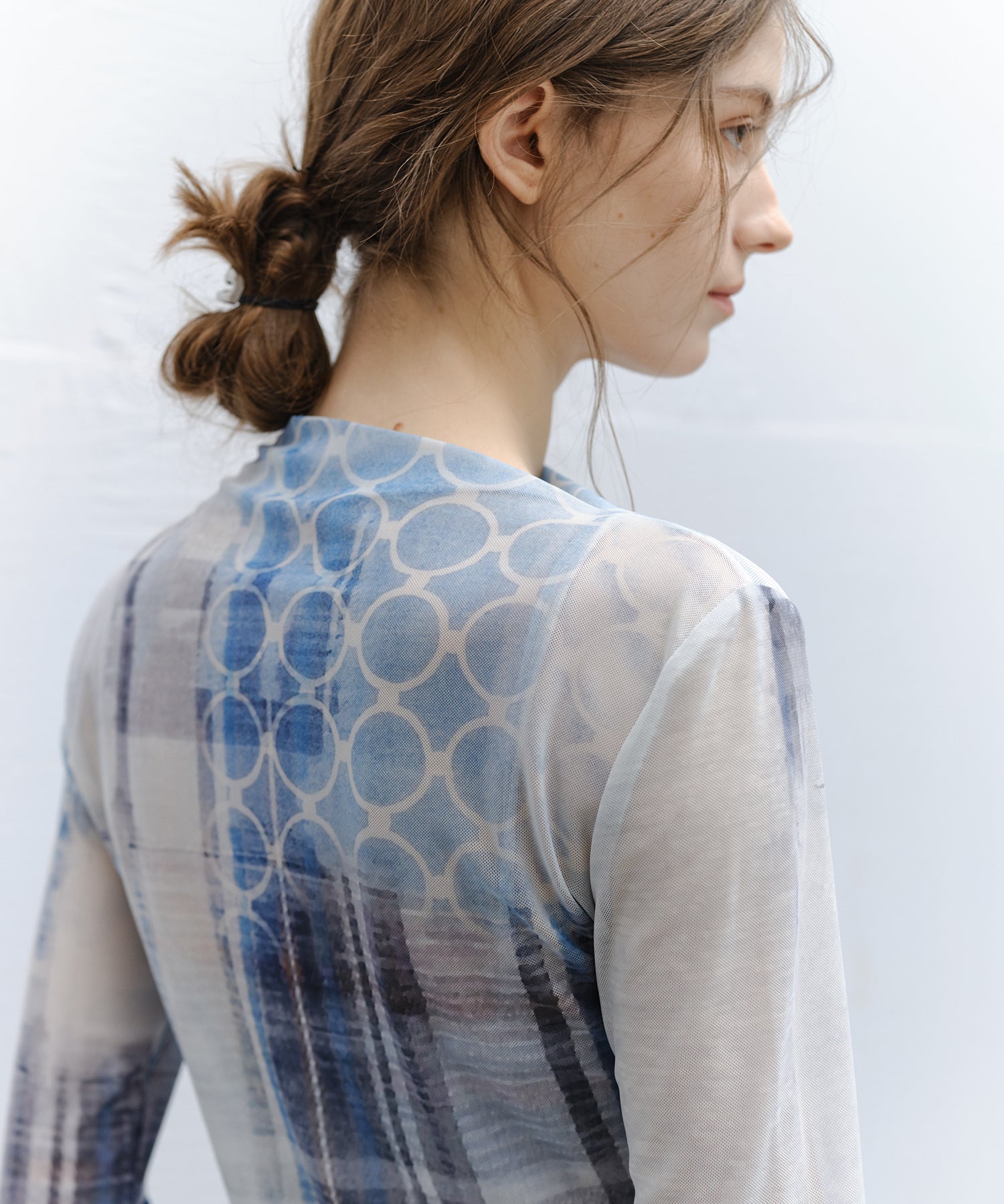 Art Print Sheer Top