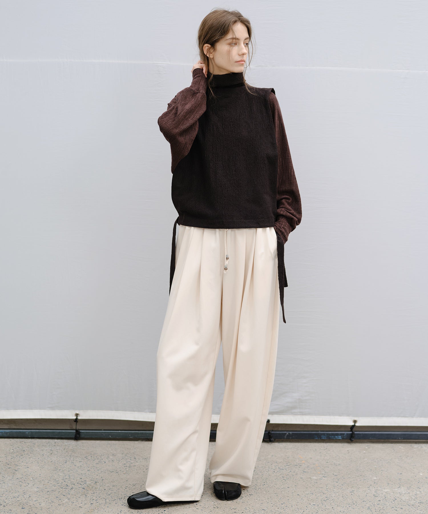 "Shipping from late February to early March" Textured Sheer Bolero Cardigan