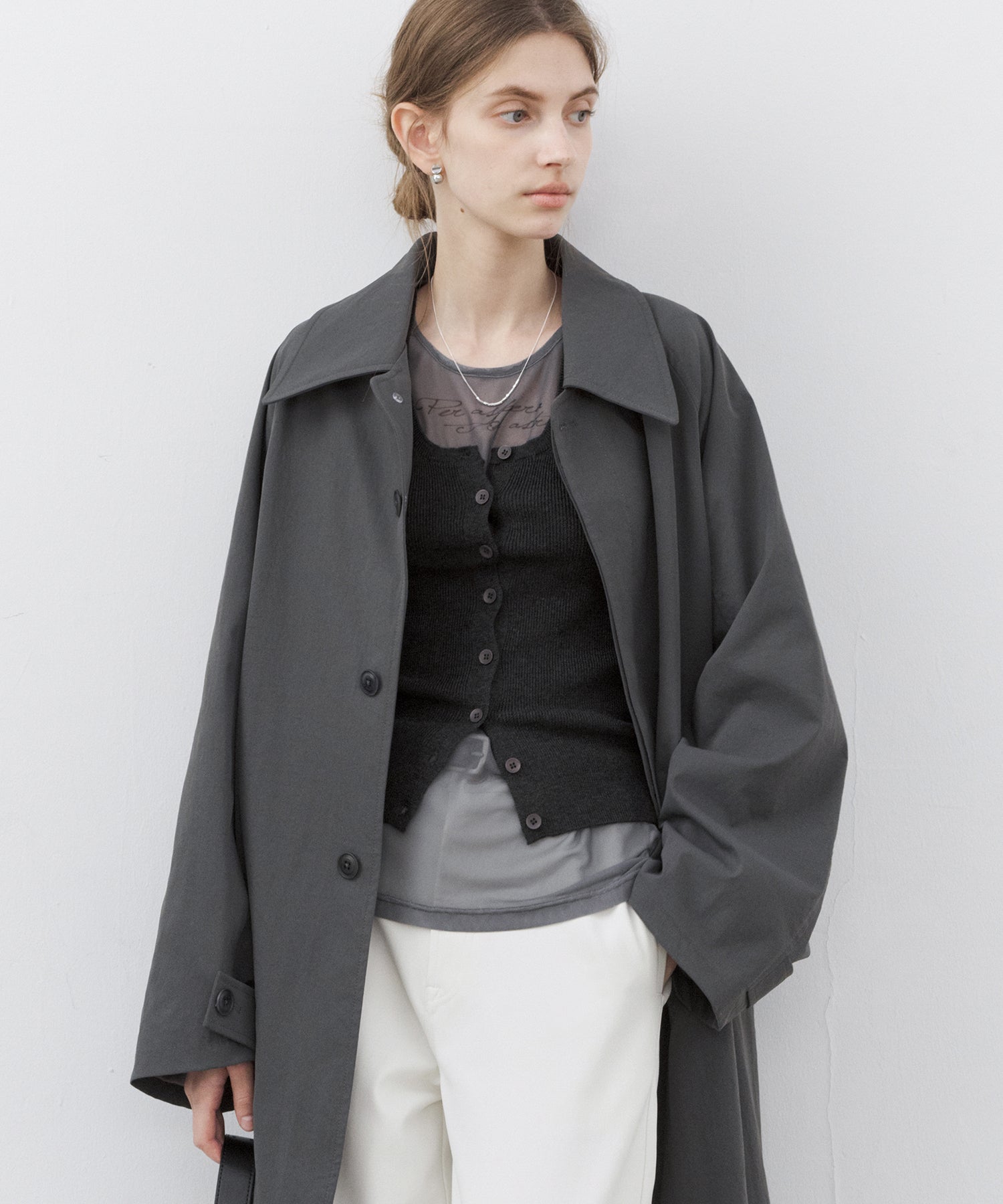 Sheer Logo Print Long-Sleeve Top