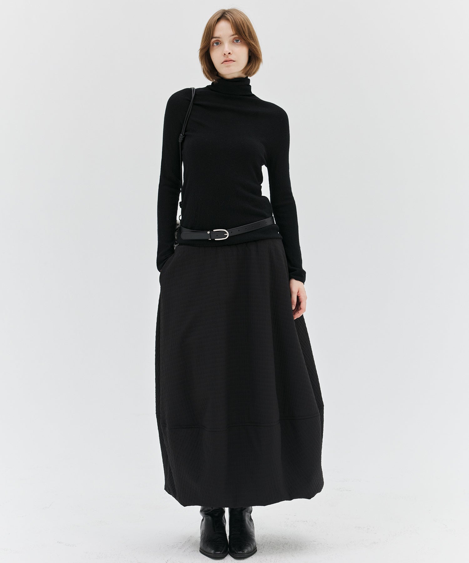 Jacquard Quilted Balloon Skirt