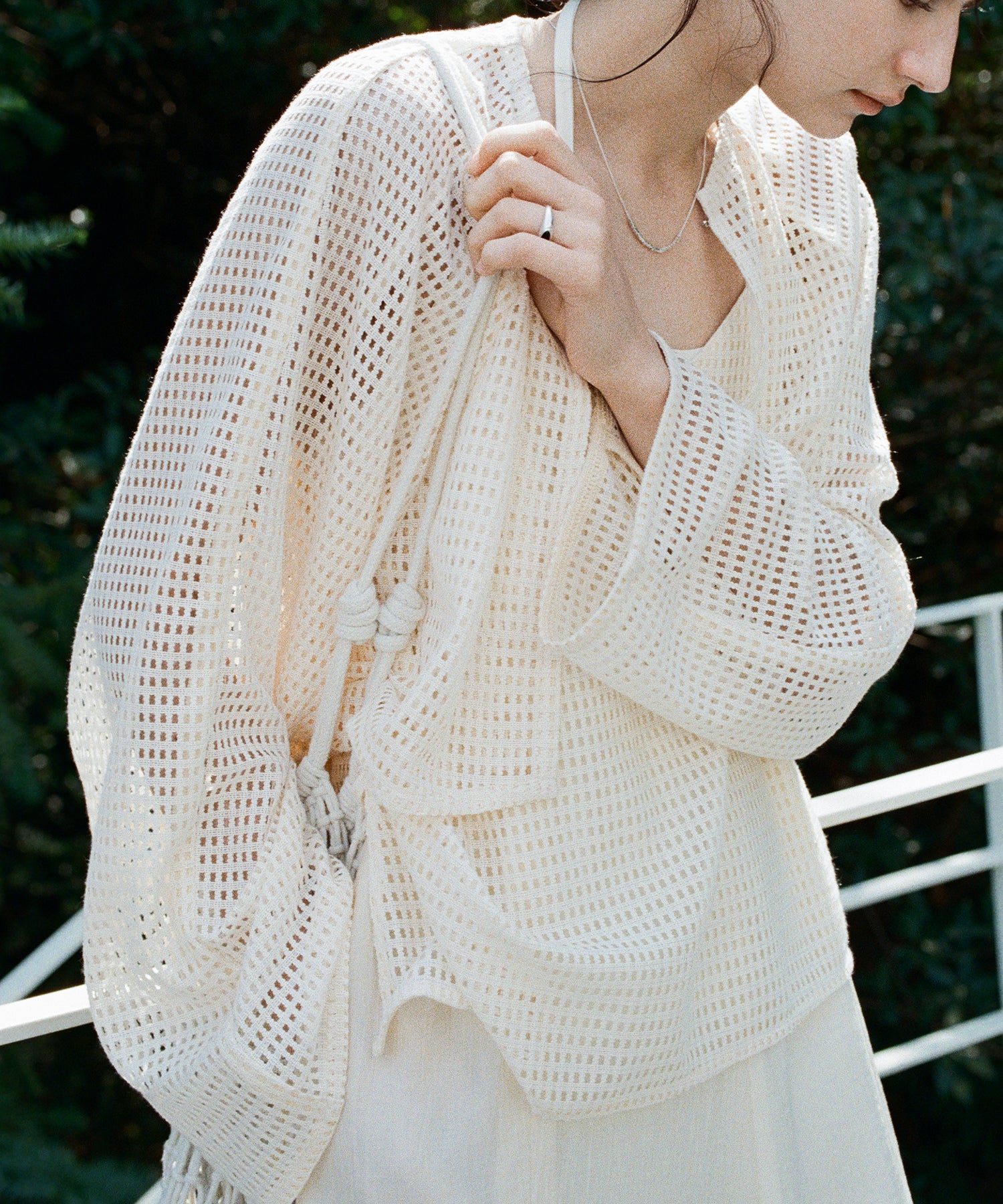 Sheer Cutwork Short Bolero Cardigan