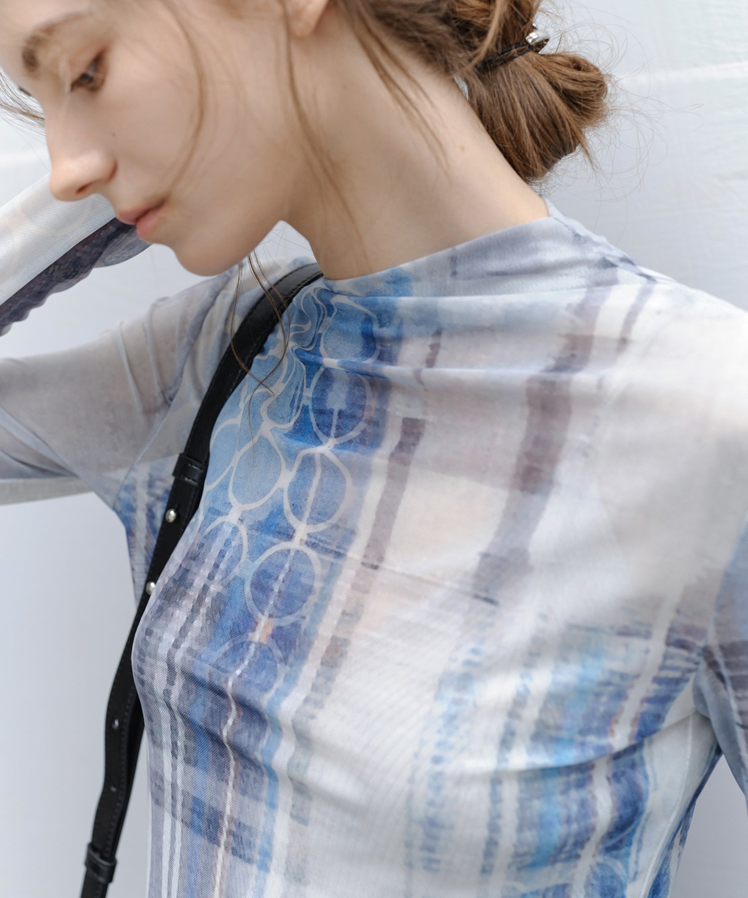 Art Print Sheer Top