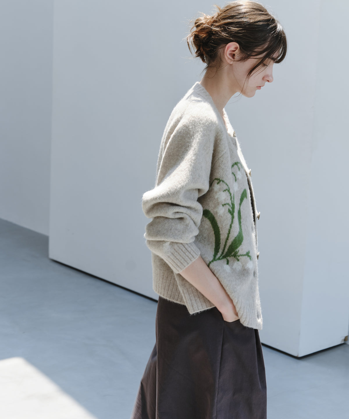 「10月下旬出荷予定」Lily of the Valley Jacquard Knit Cardigan