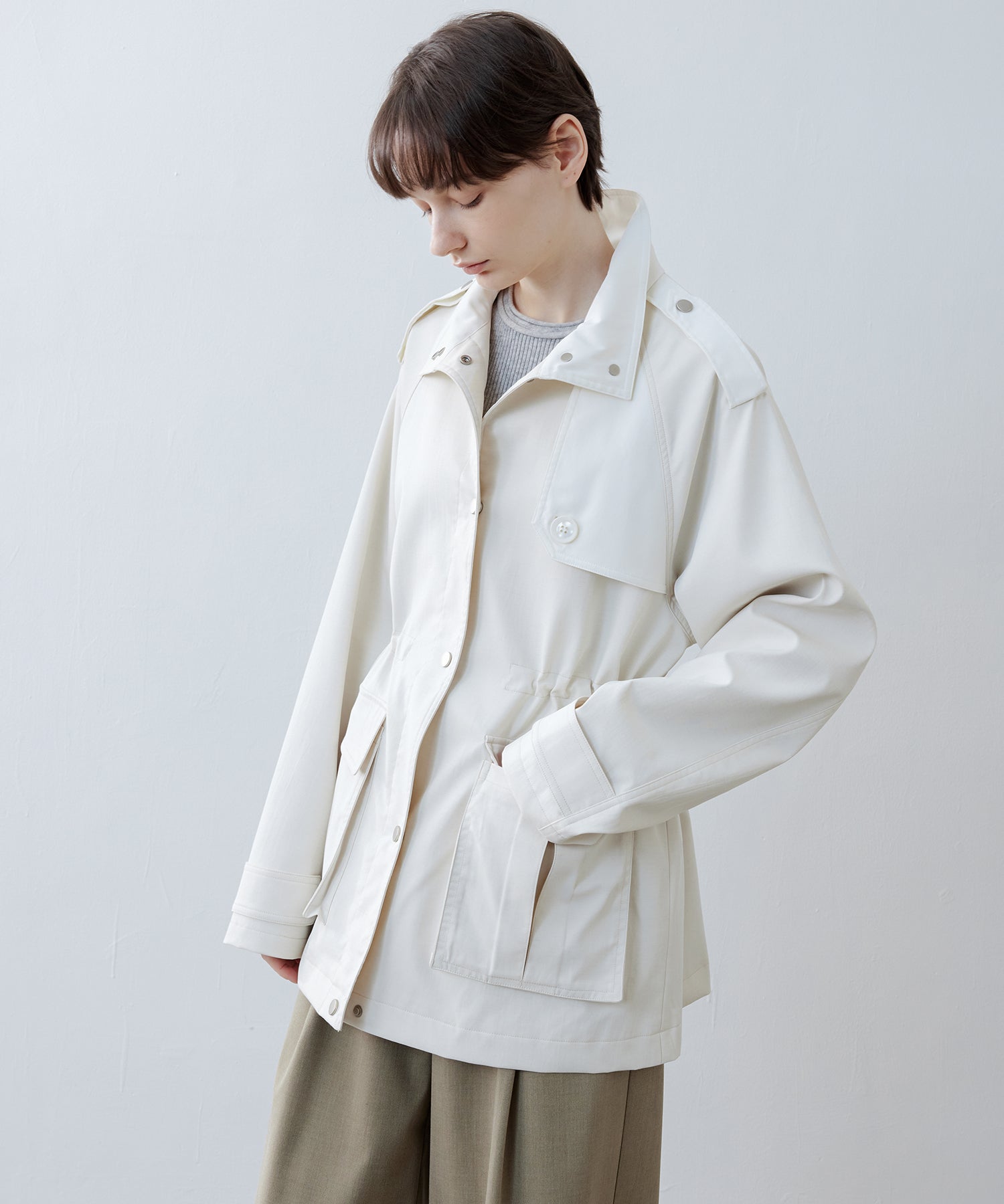 Stand Collar Utility Jacket