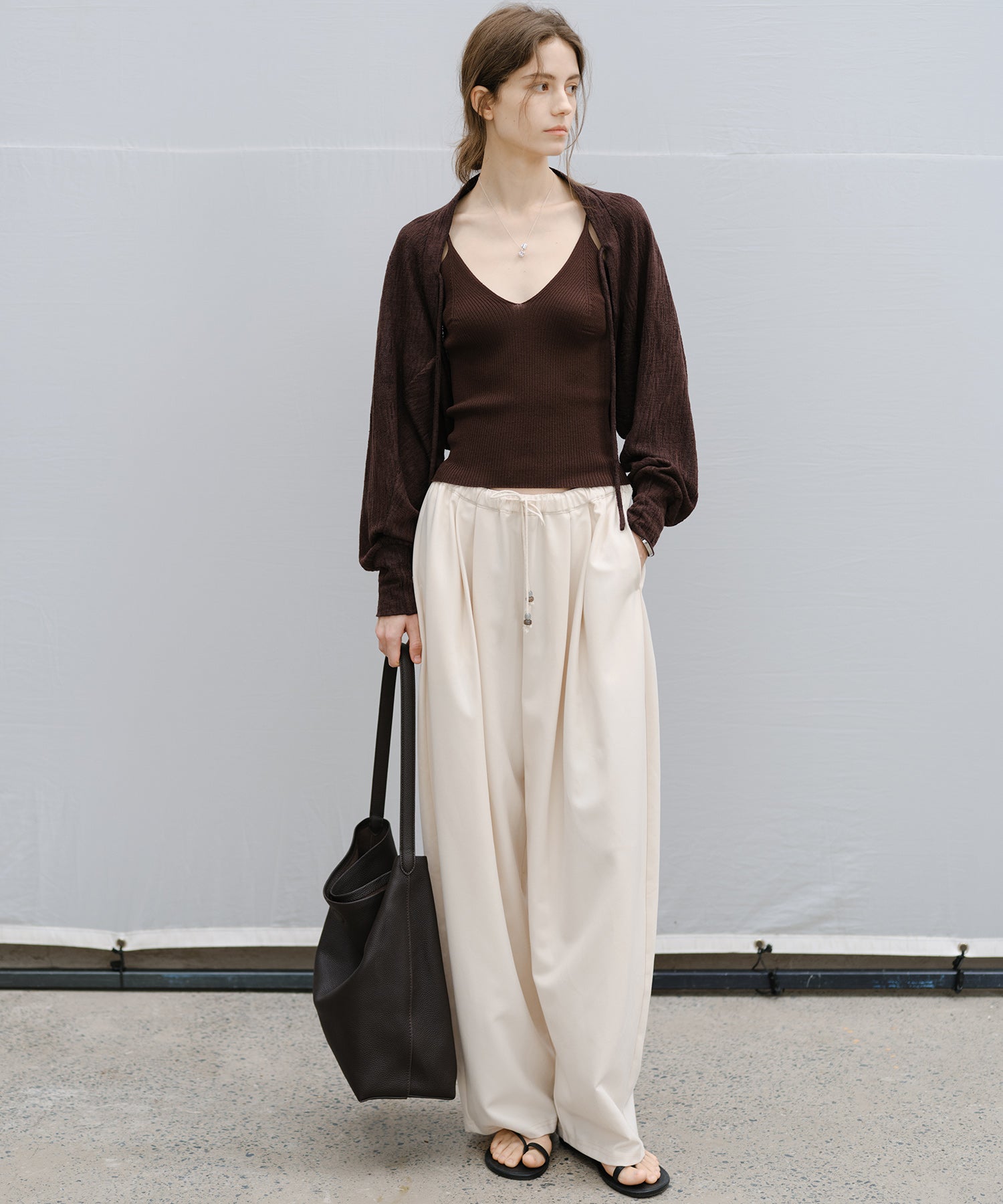 "Shipping from late February to early March" Textured Sheer Bolero Cardigan