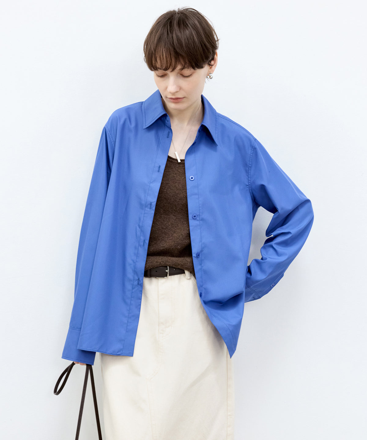 Multi-Way Oversized Collar Shirt