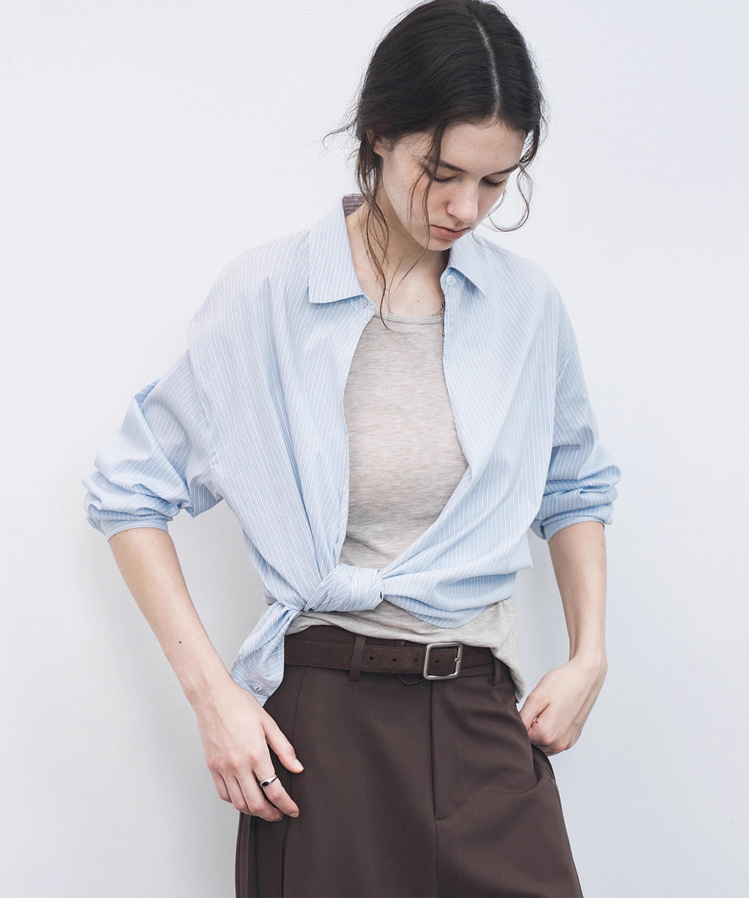 Plaid Asymmetric Shirt