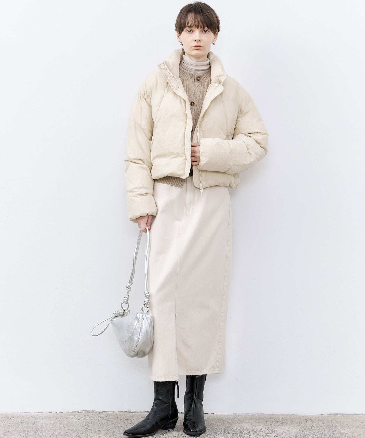 Flocked Finish Down Jacket