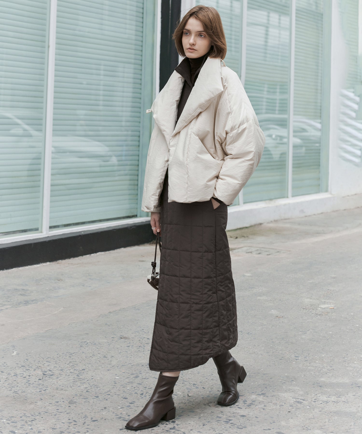 Deconstructed Wrap Down Oversized Coat