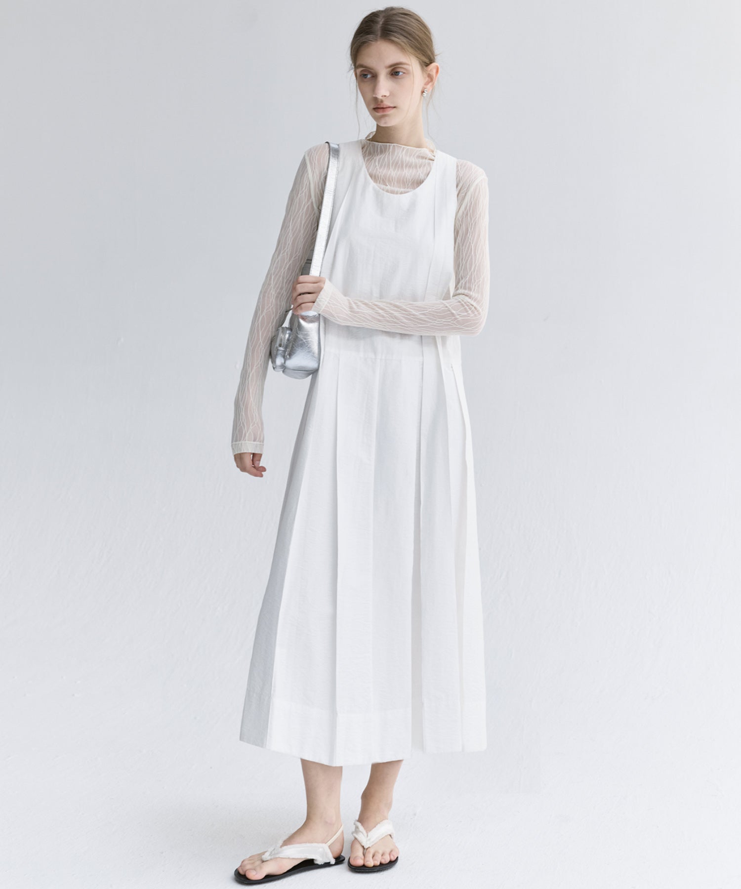 Jacquard Sheer Boat Neck Top