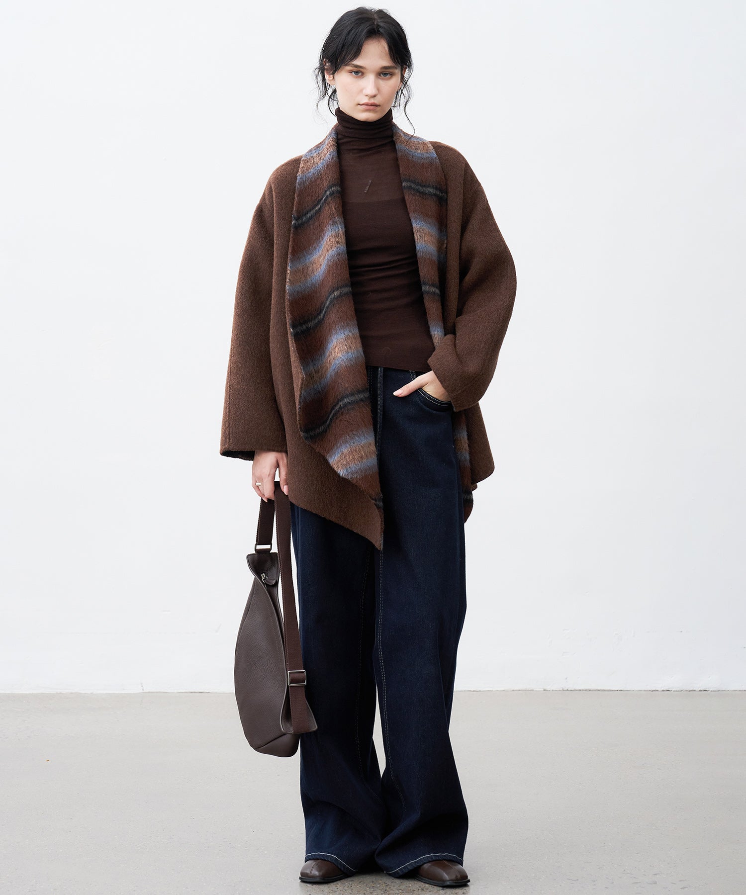 Belted Double-Face Wool Coat