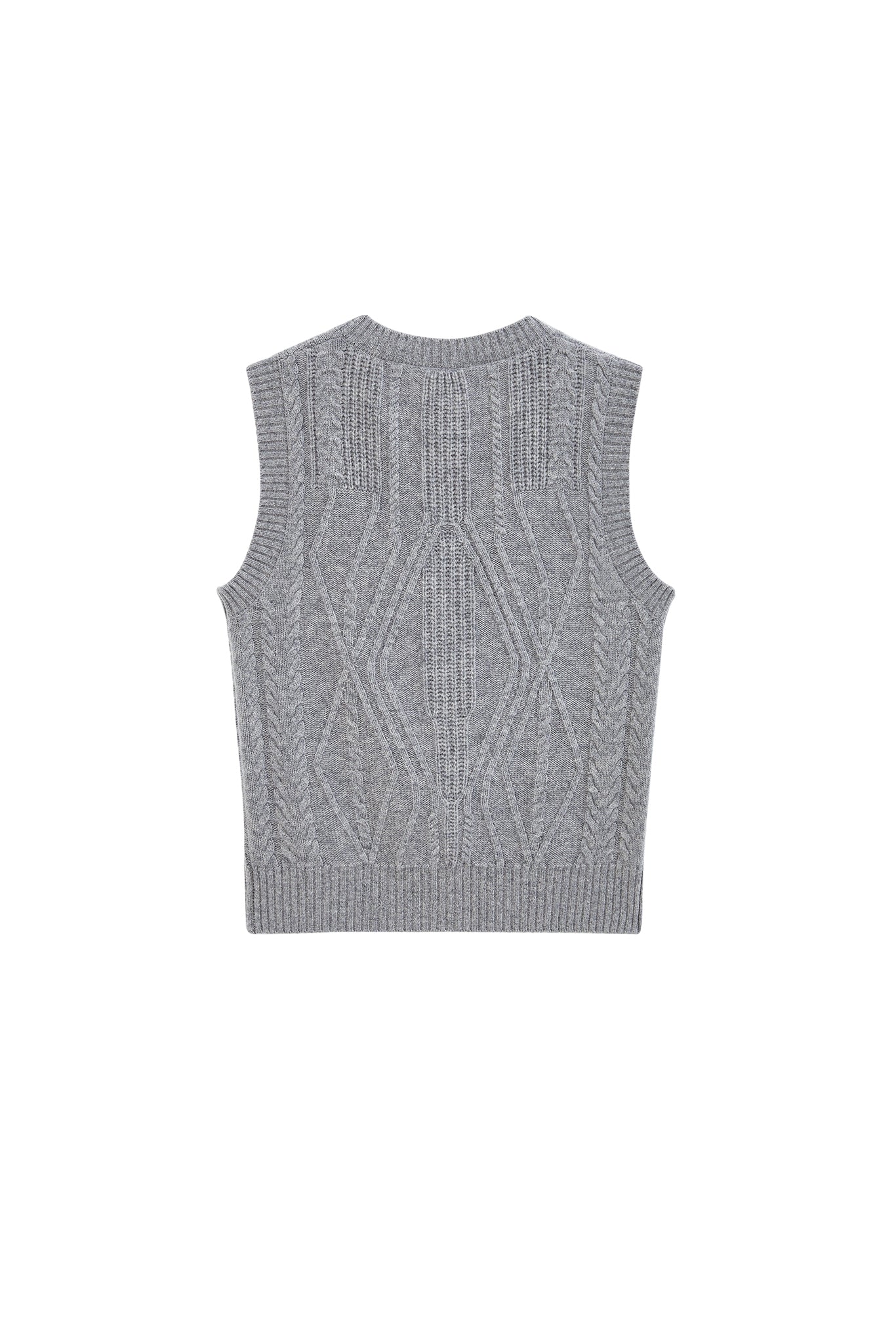 Wool Cable-Knit Vest
