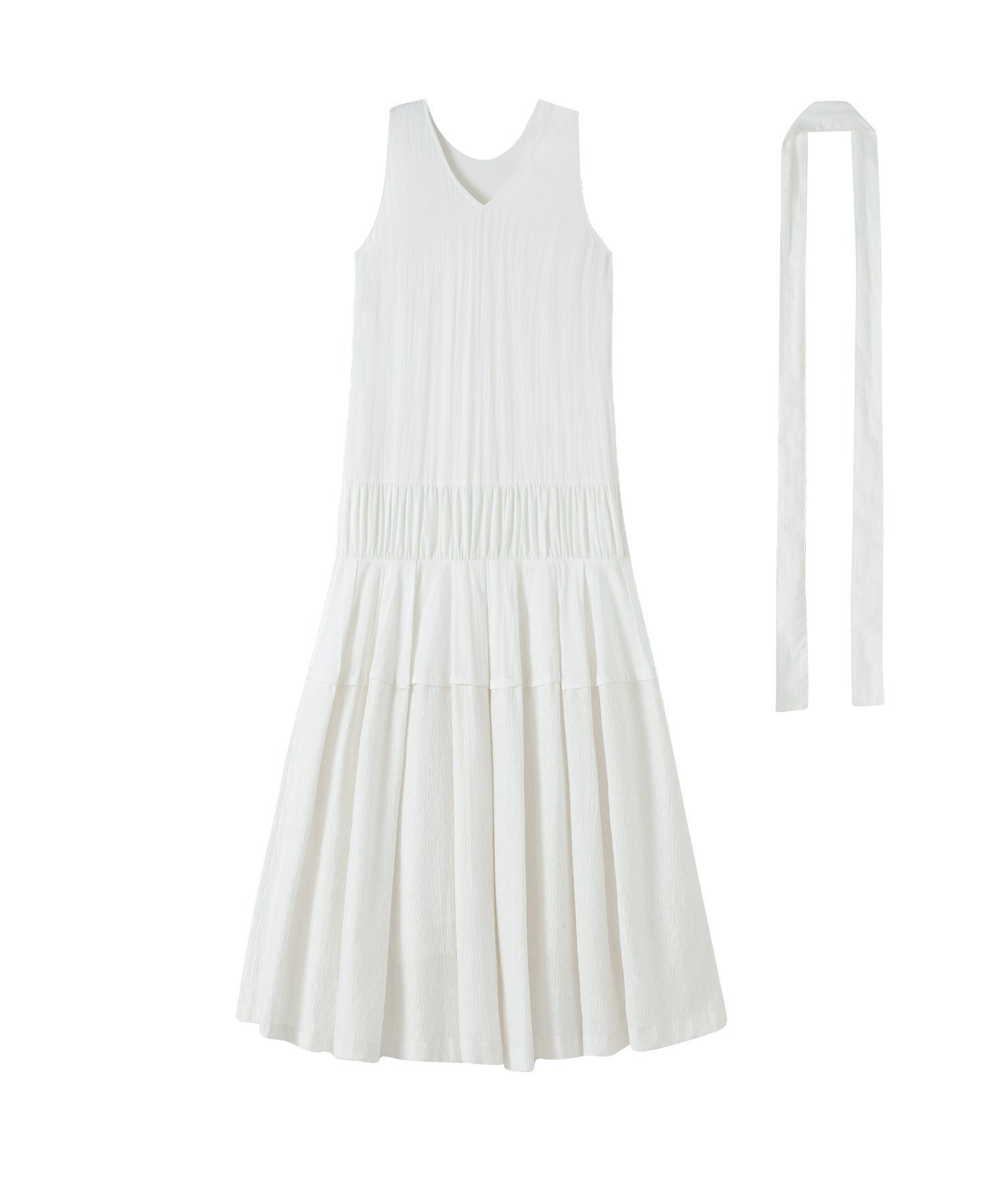 Contrast Panel Tie Detail Dress