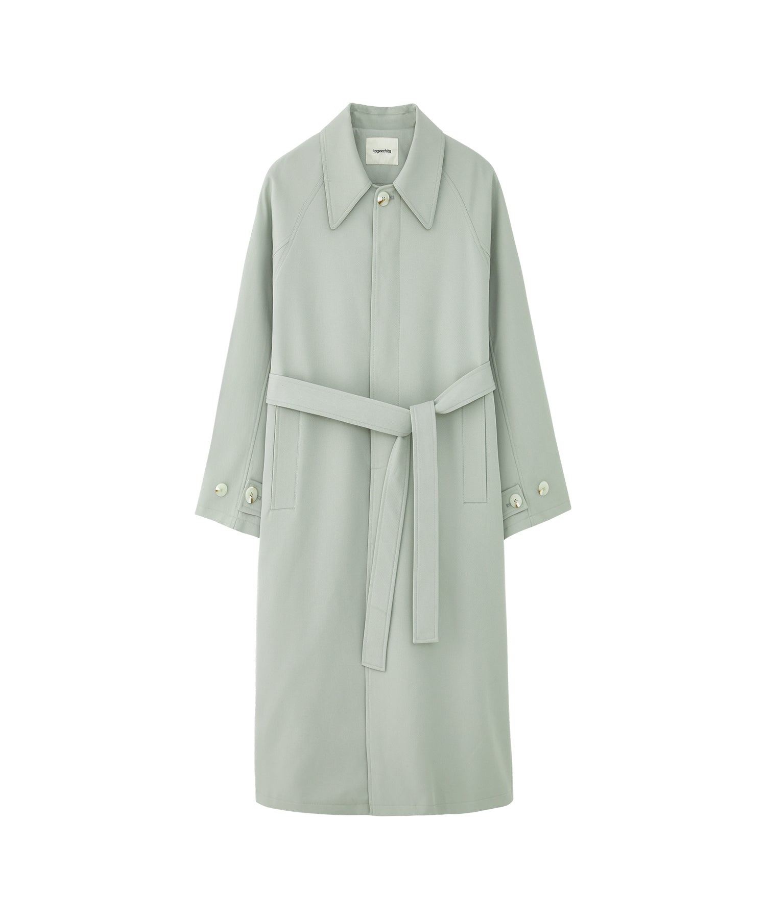 Oversized Raglan Sleeve Long Coat with Belt