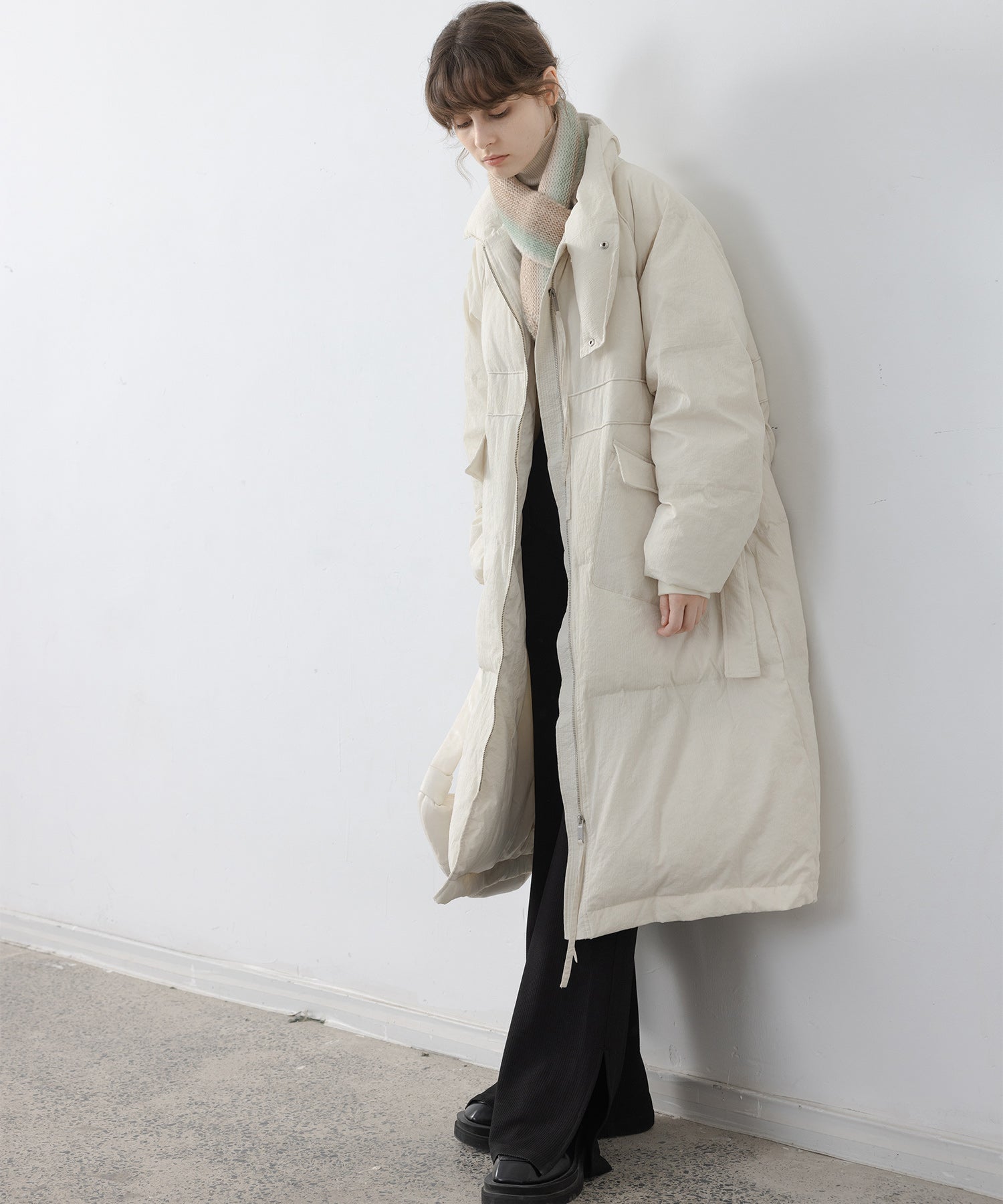 Oversilhouette long volume down coat
