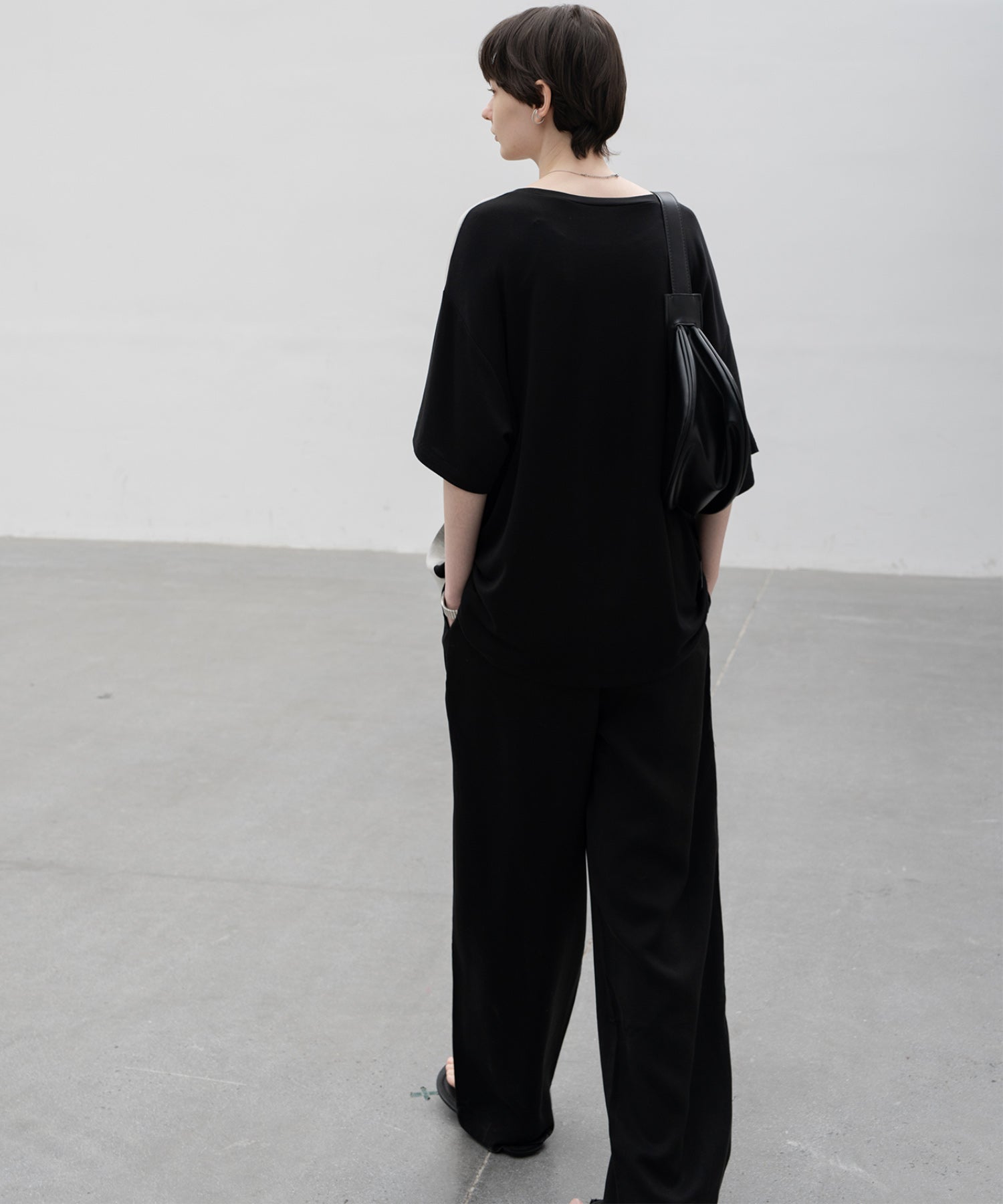Sheer print cut and sew tops / T-shirt