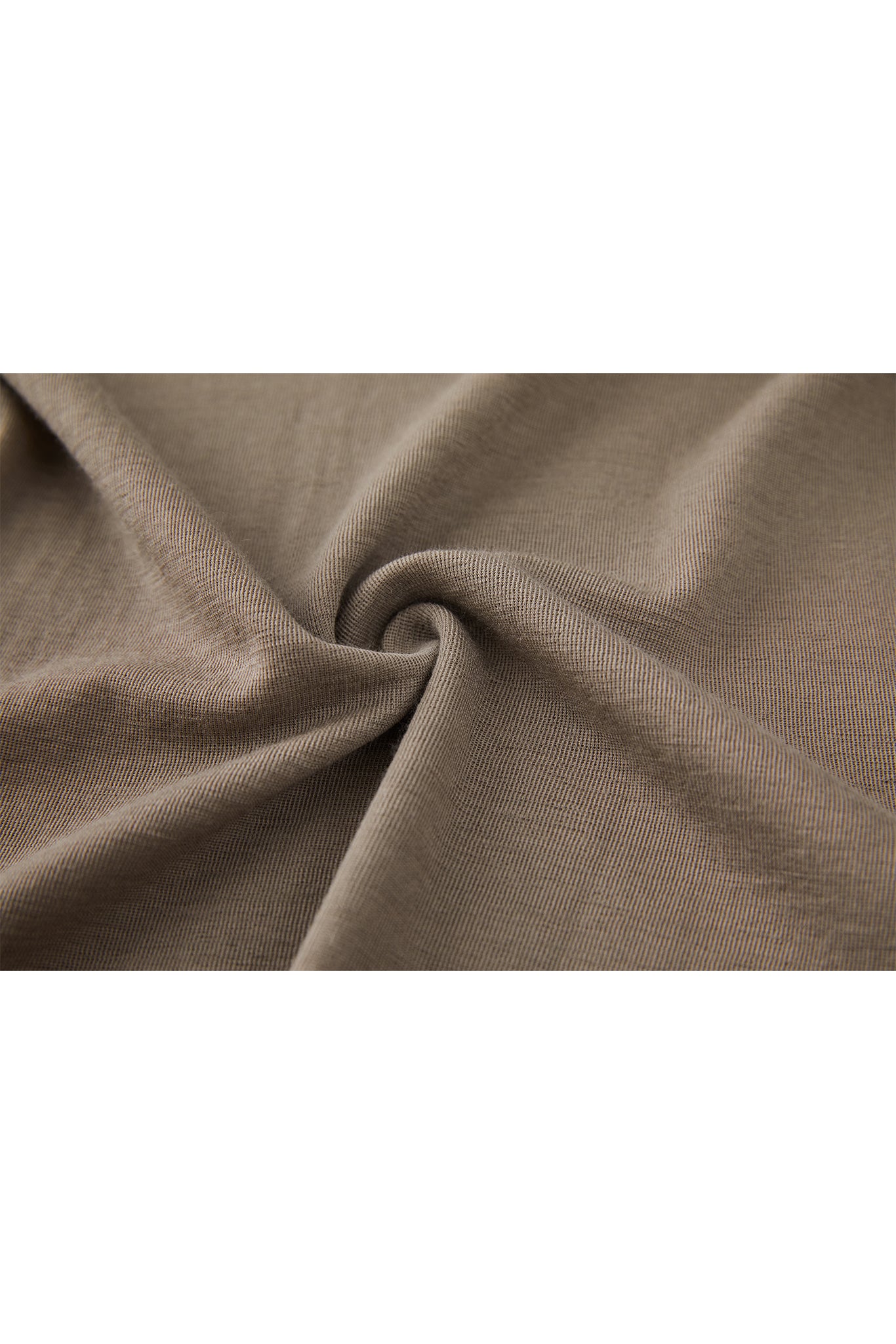 Draped Texture Wool Turtleneck Long Sleeve Top