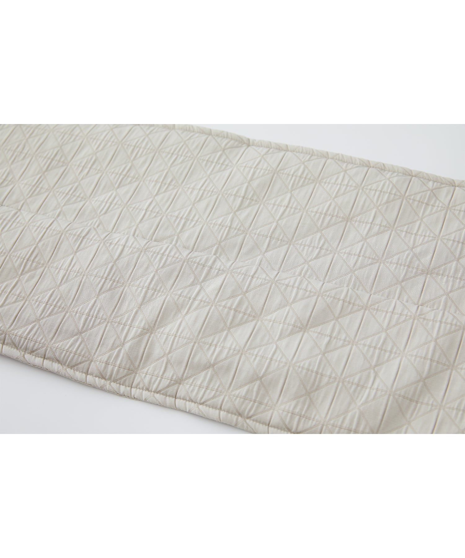 Diamond Jacquard Quilted Down Coat – Belt & Scarf Set