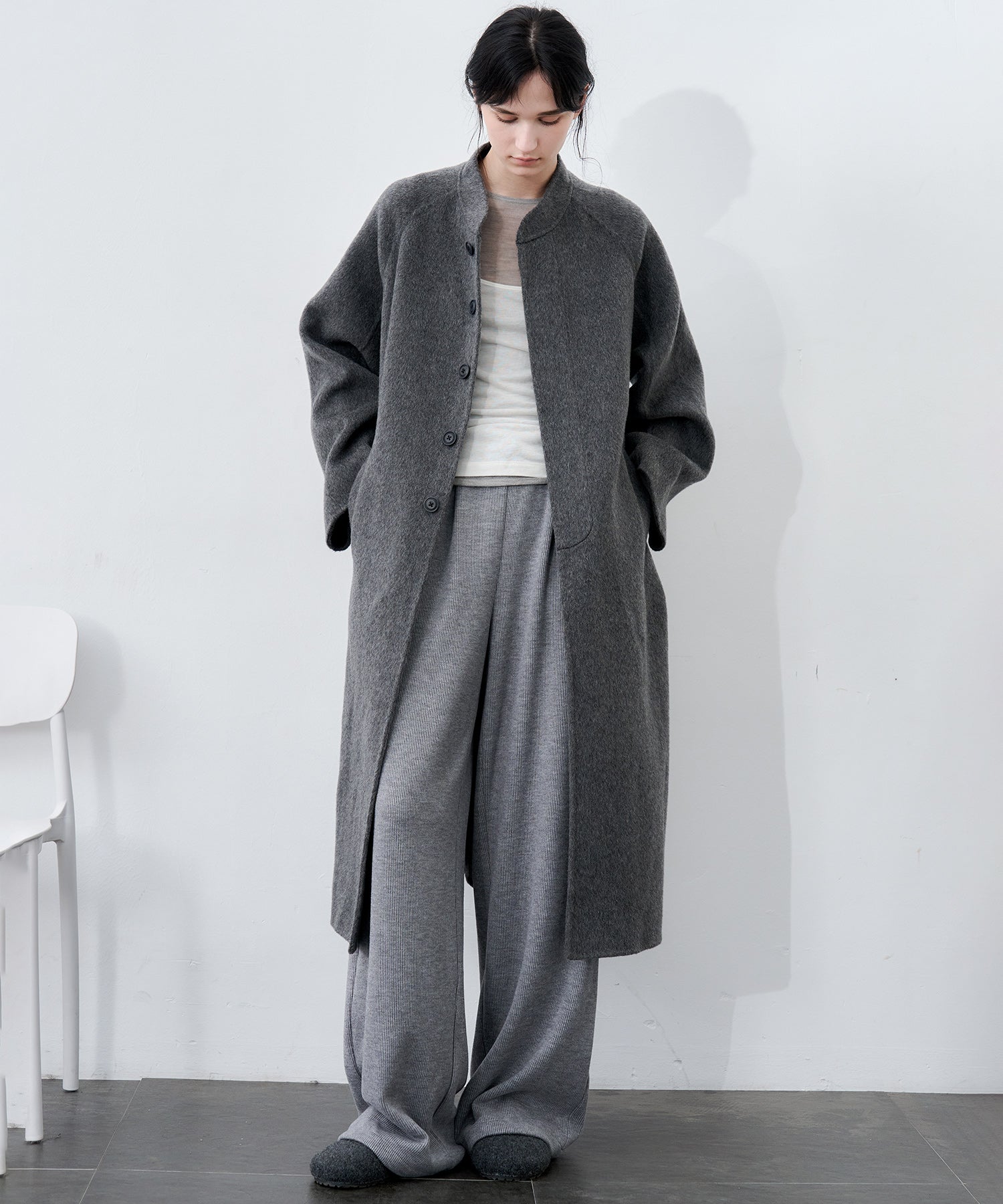 Knit Fleece Drawstring Wide Pants