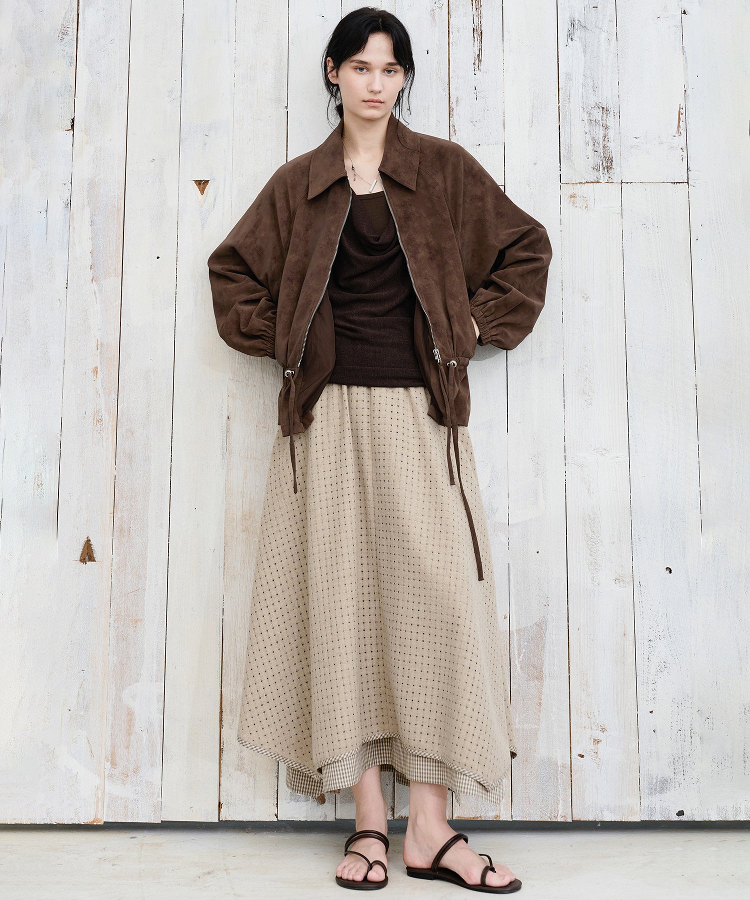 Drawstring-Waist Casual Jacket