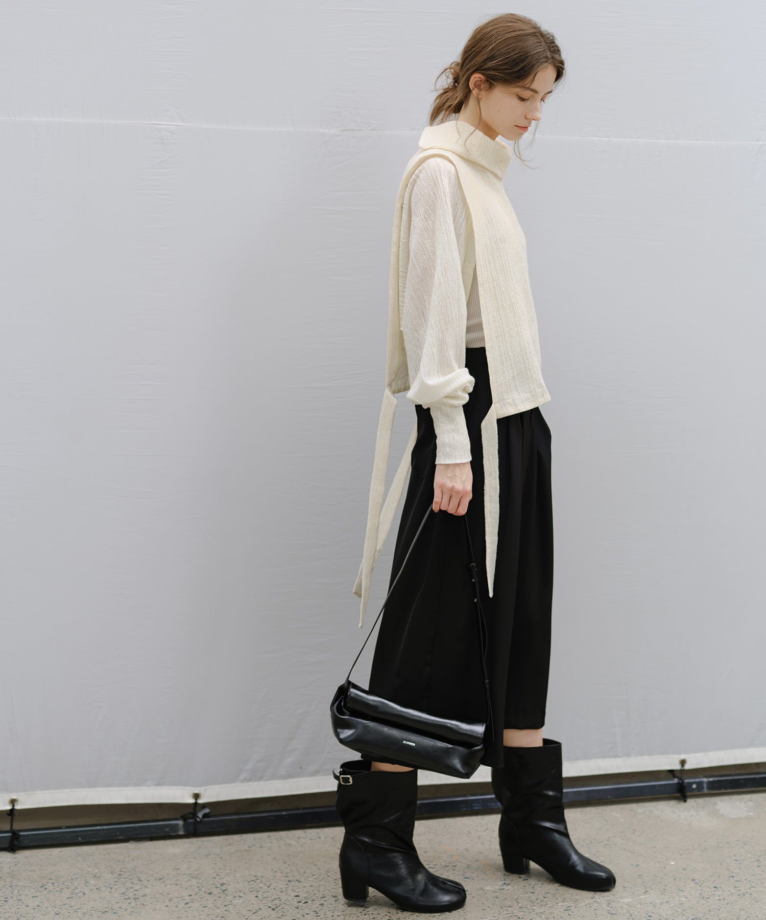Wide-Leg Culotte Slacks