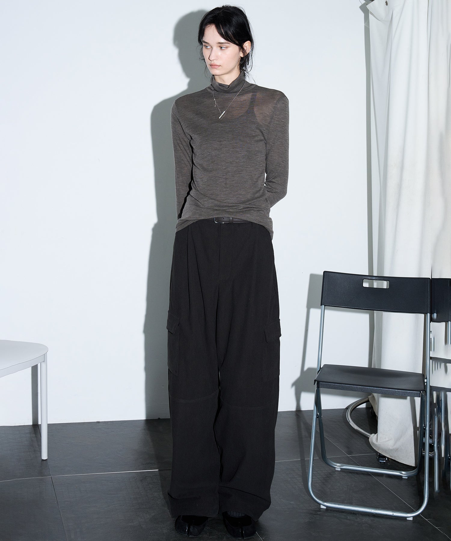 Corduroy Mid-Rise Straight Utility Pants
