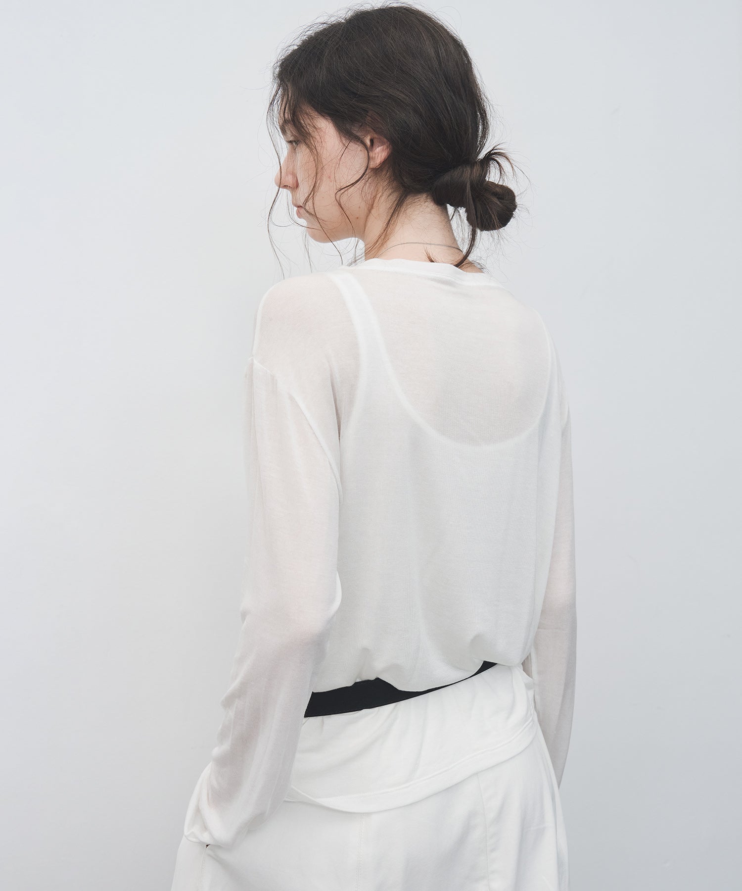 Sheer Loose-Fit Long Sleeve Tee – Lightweight Layering Top